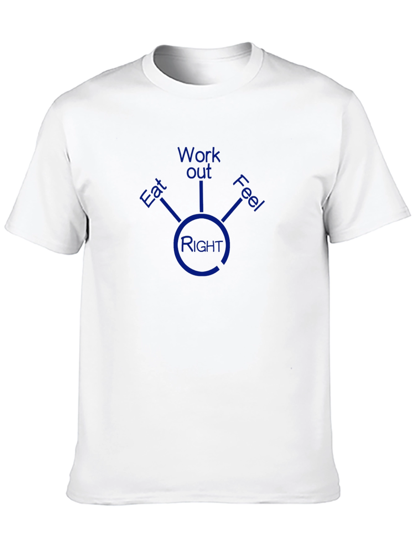 Eat Work Out Feel Right Black T-Shirt