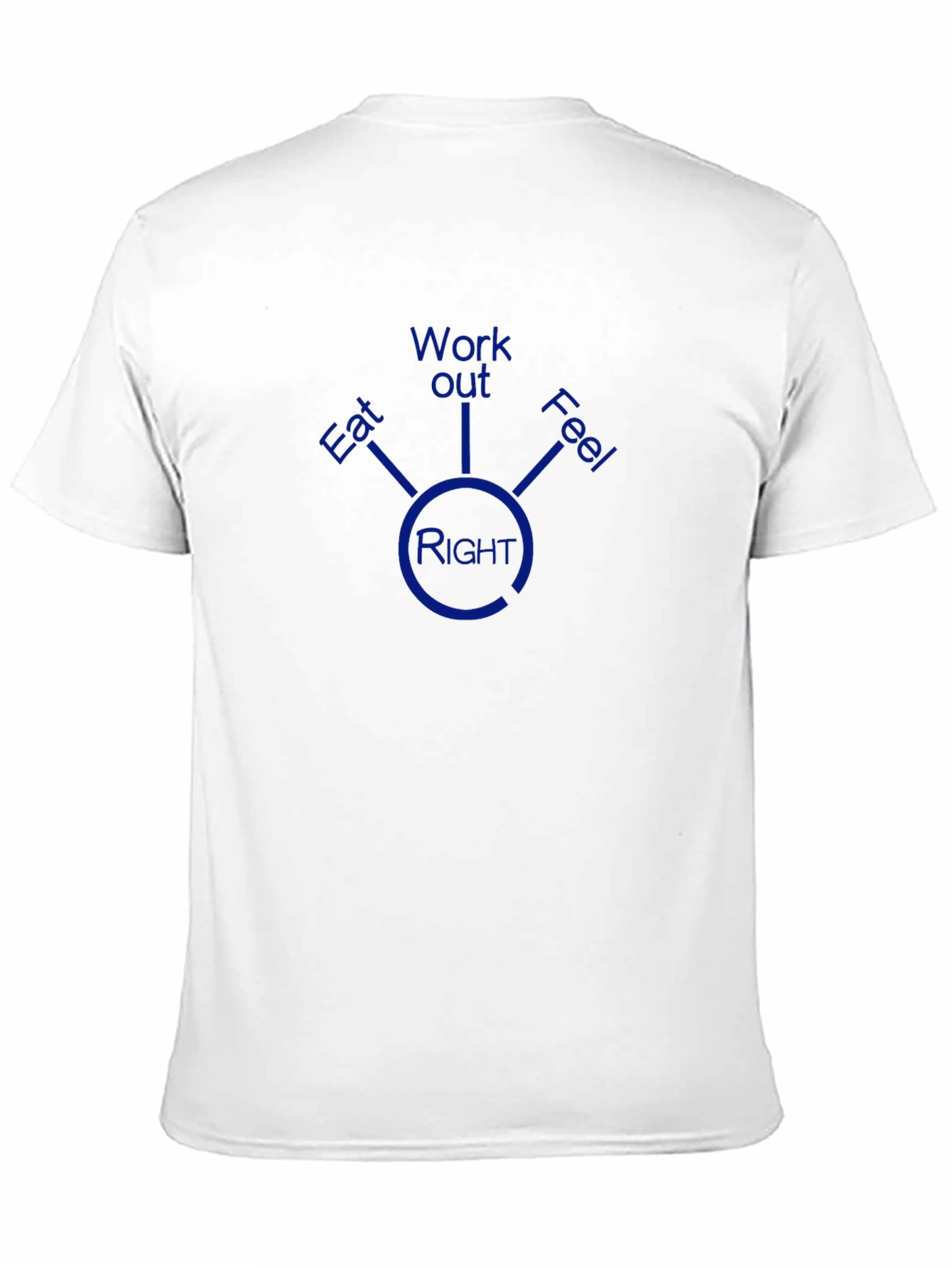 Eat Work Out Feel Right Black T-Shirt
