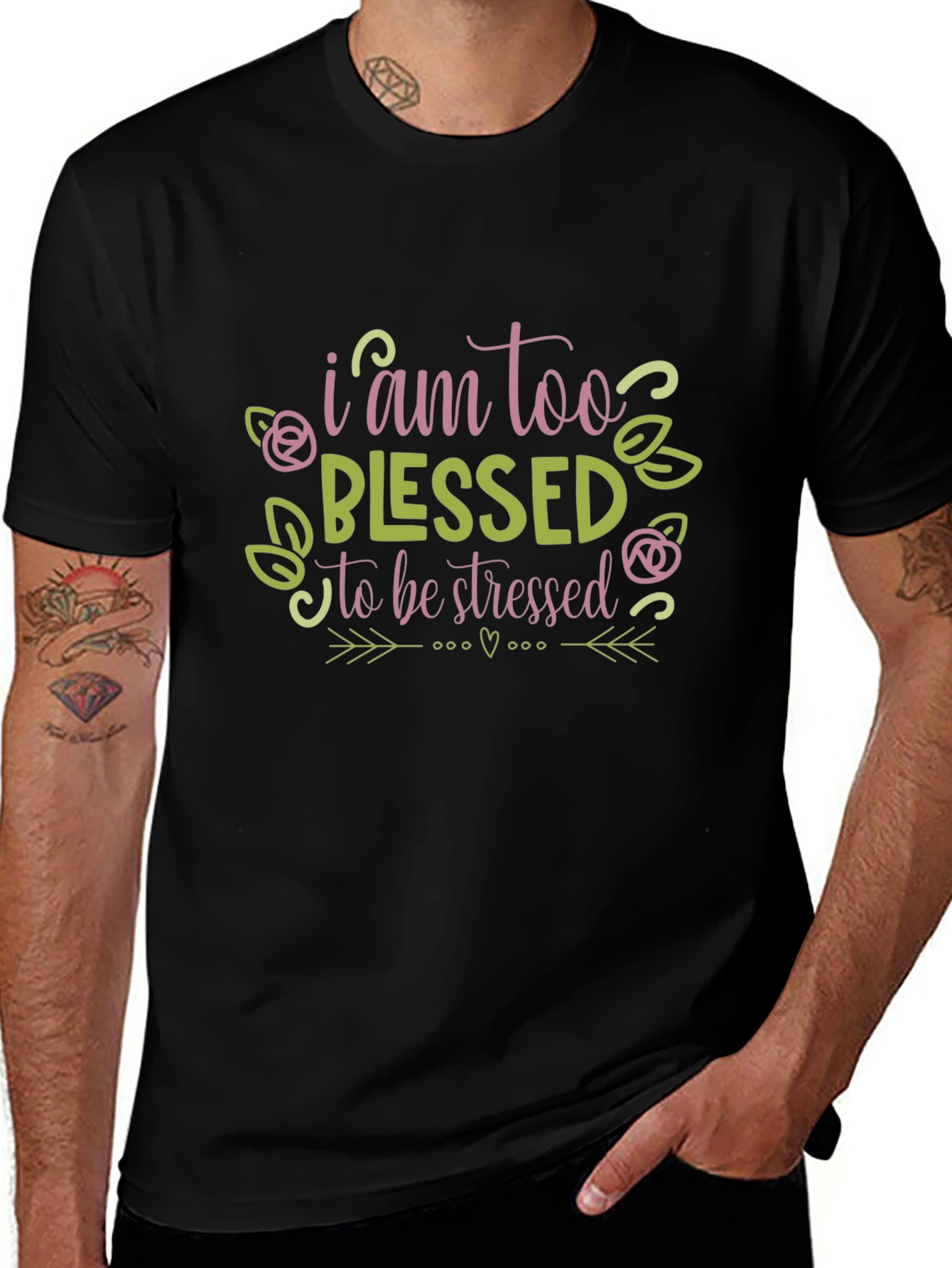 Blessed Graphic T-Shirt - Trendy Crew Neck Top
