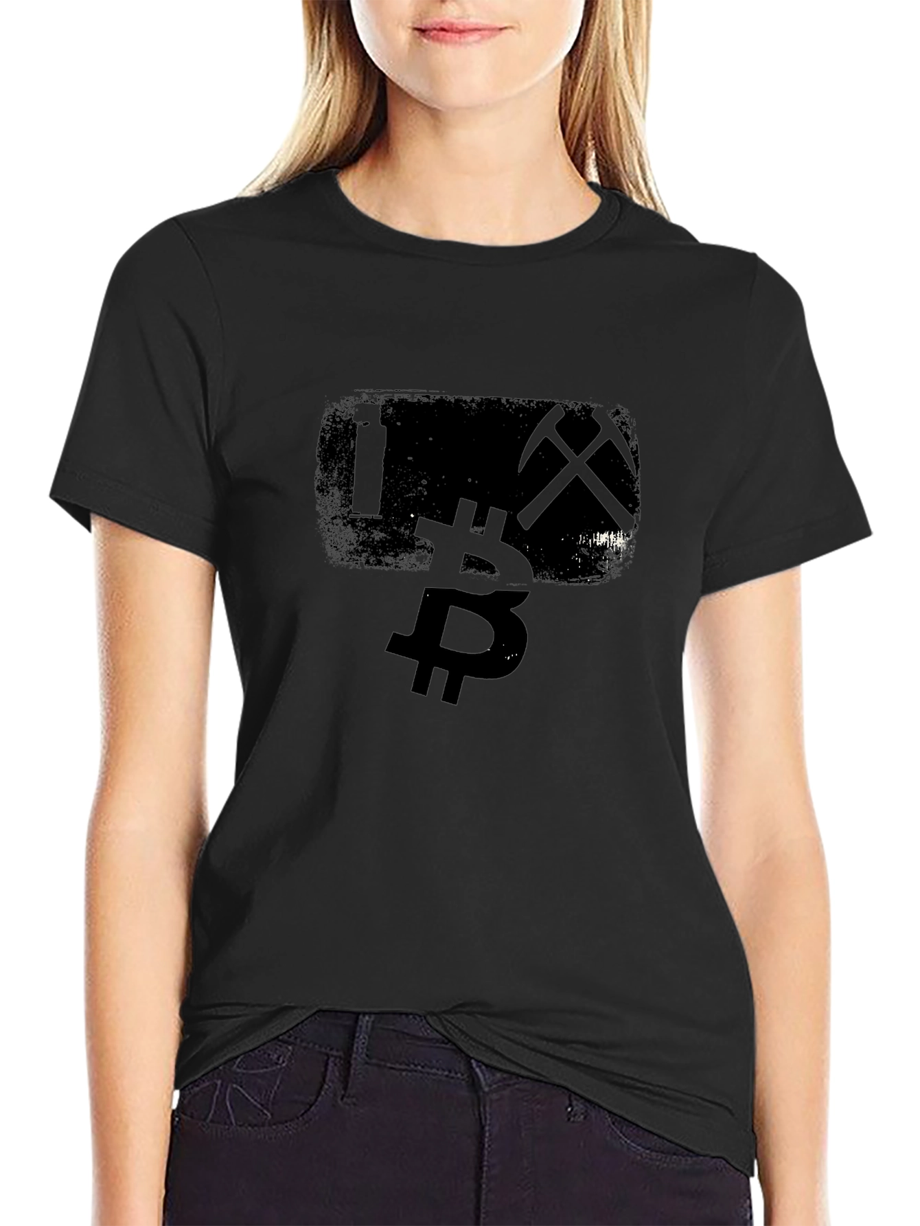 Bitcoin Miner Black Graphic Tee