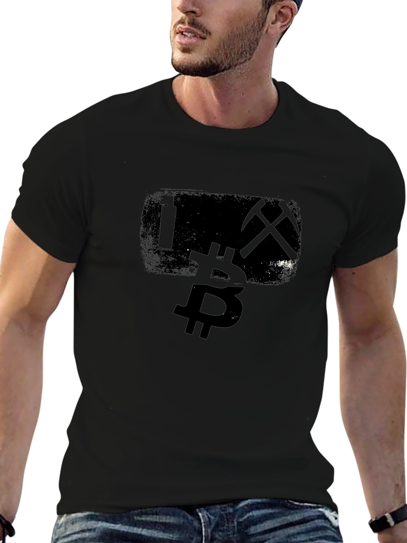 Bitcoin Miner Black Graphic Tee