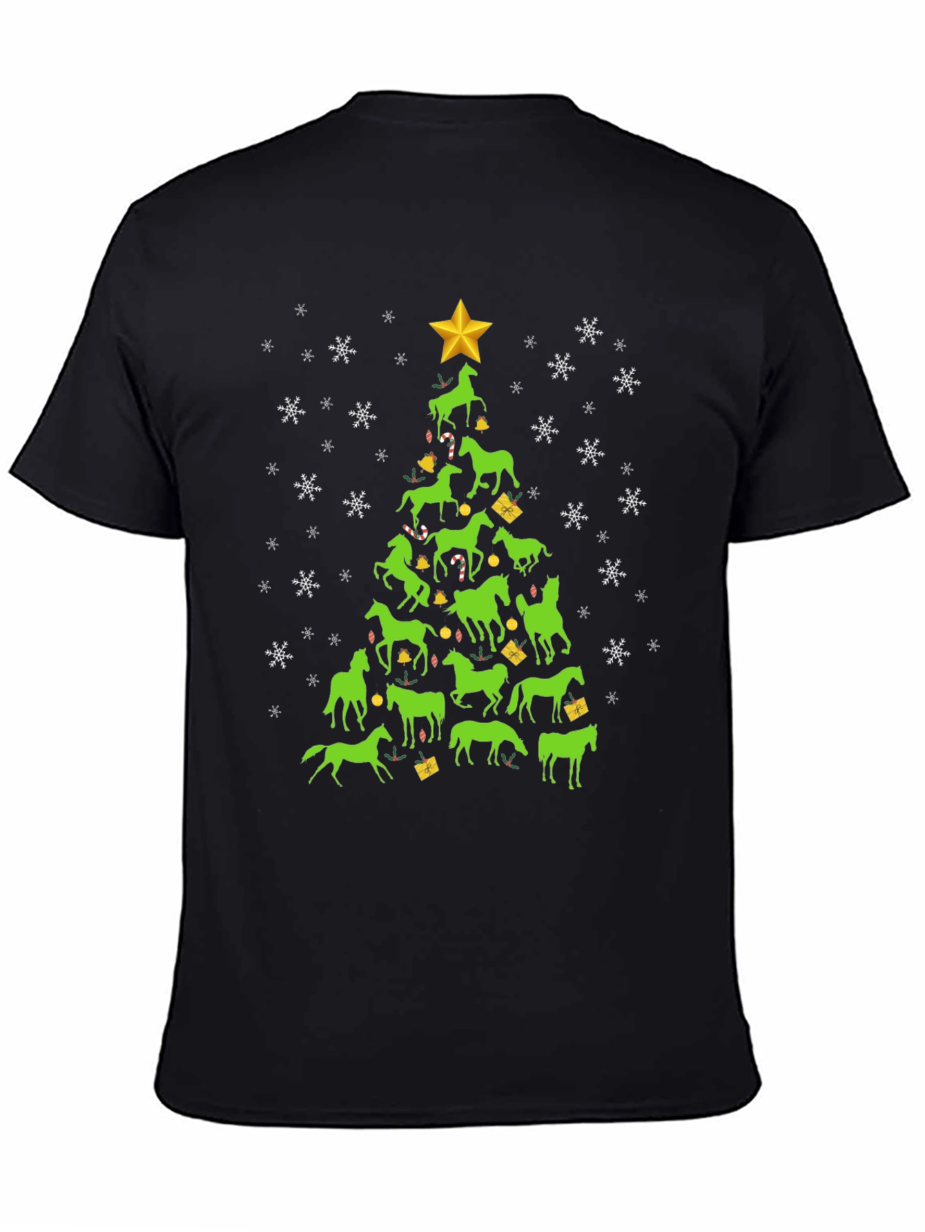 Horse Christmas Tree Graphic Tee