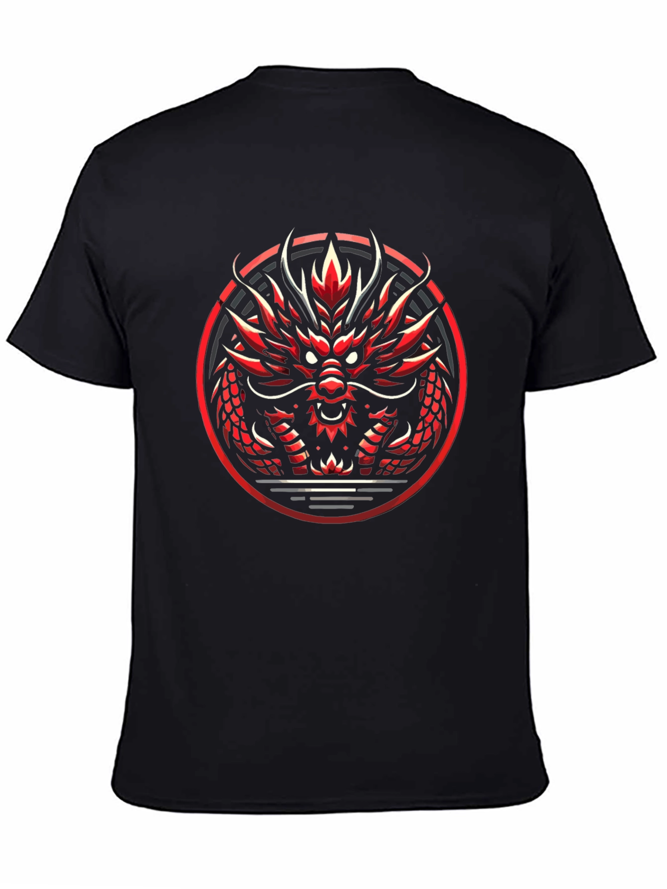 Red Dragon Graphic Tee - Bold Asian Design