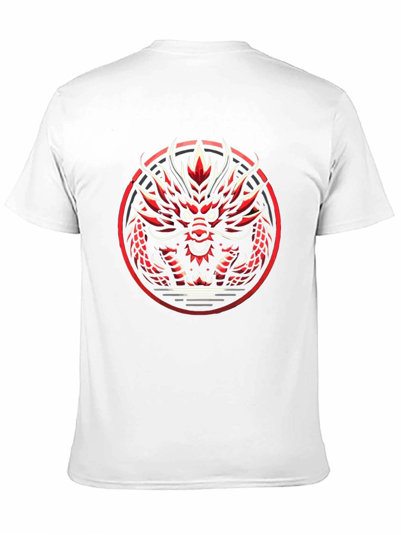 Red Dragon Graphic Tee - Bold Asian Design