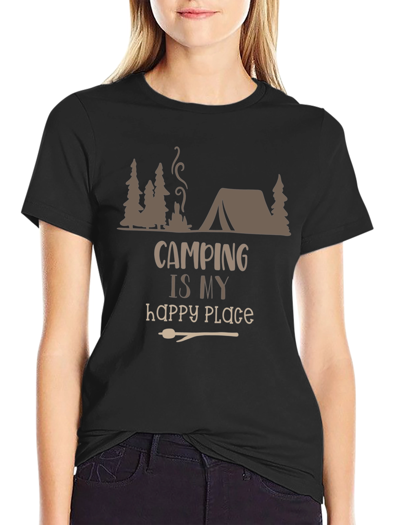 Camping Is My Happy Place Graphic Tee