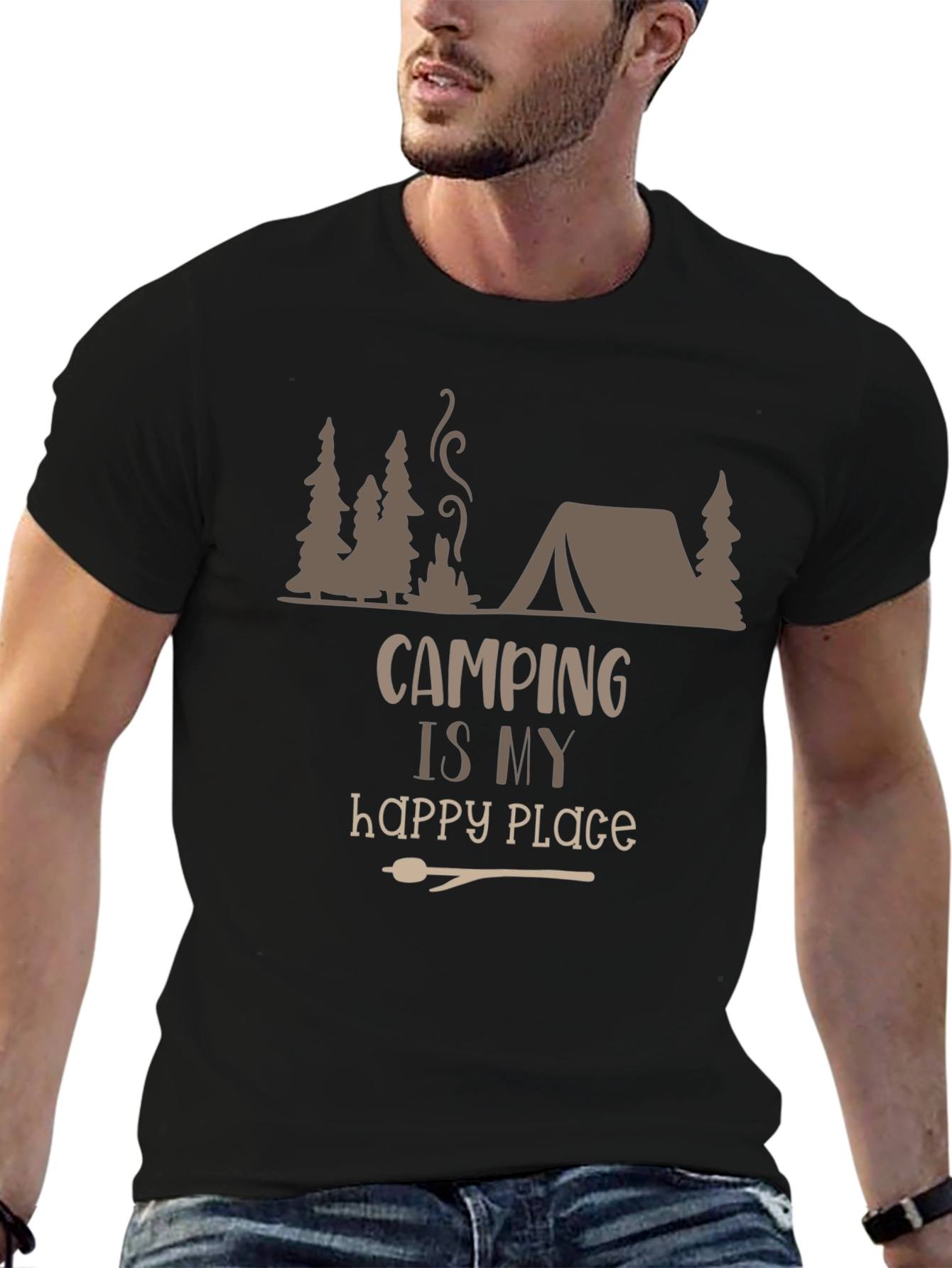 Camping Is My Happy Place Graphic Tee