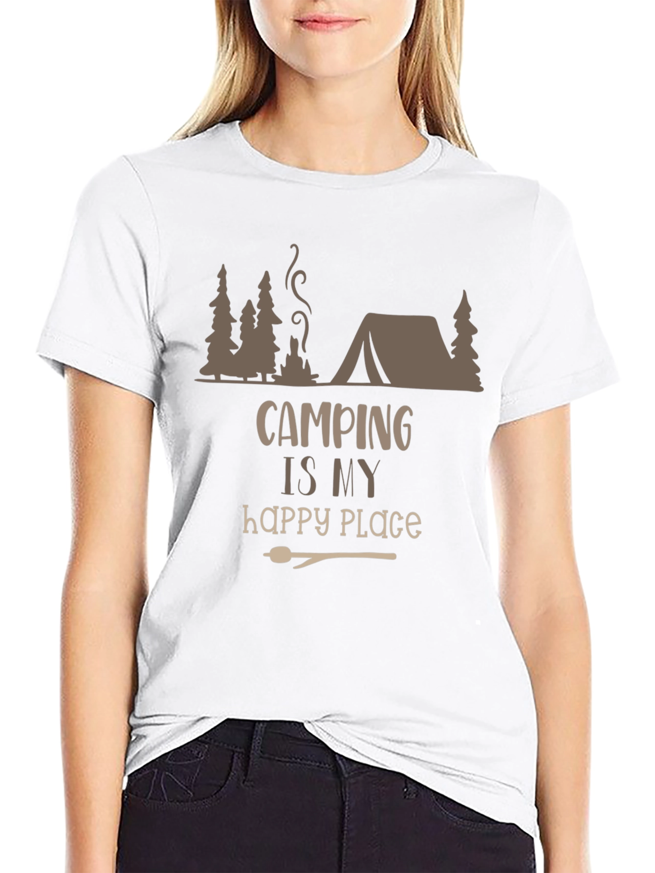 Camping Is My Happy Place Graphic Tee