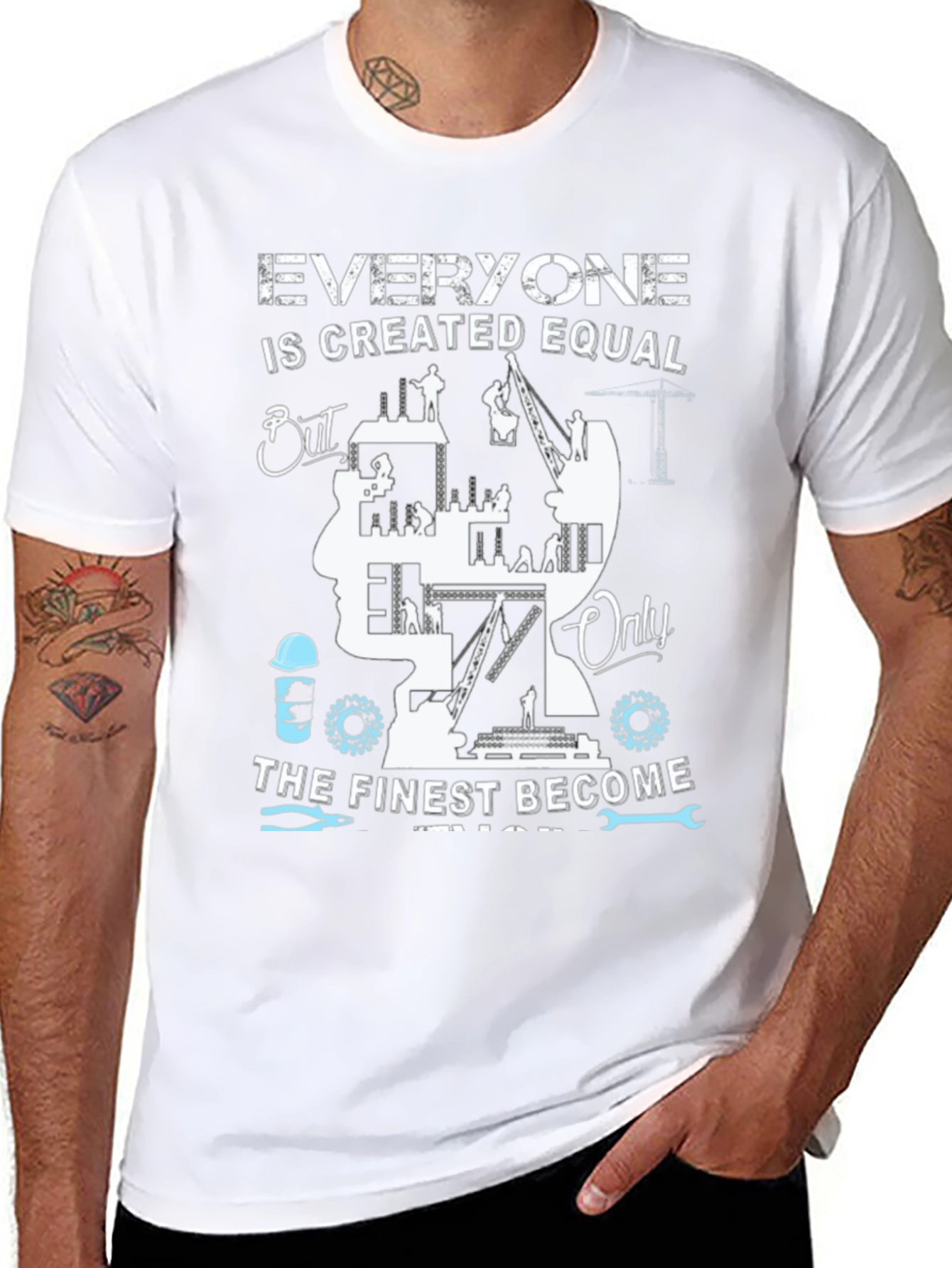 Construction Worker T-Shirt: Finest Become Engineers