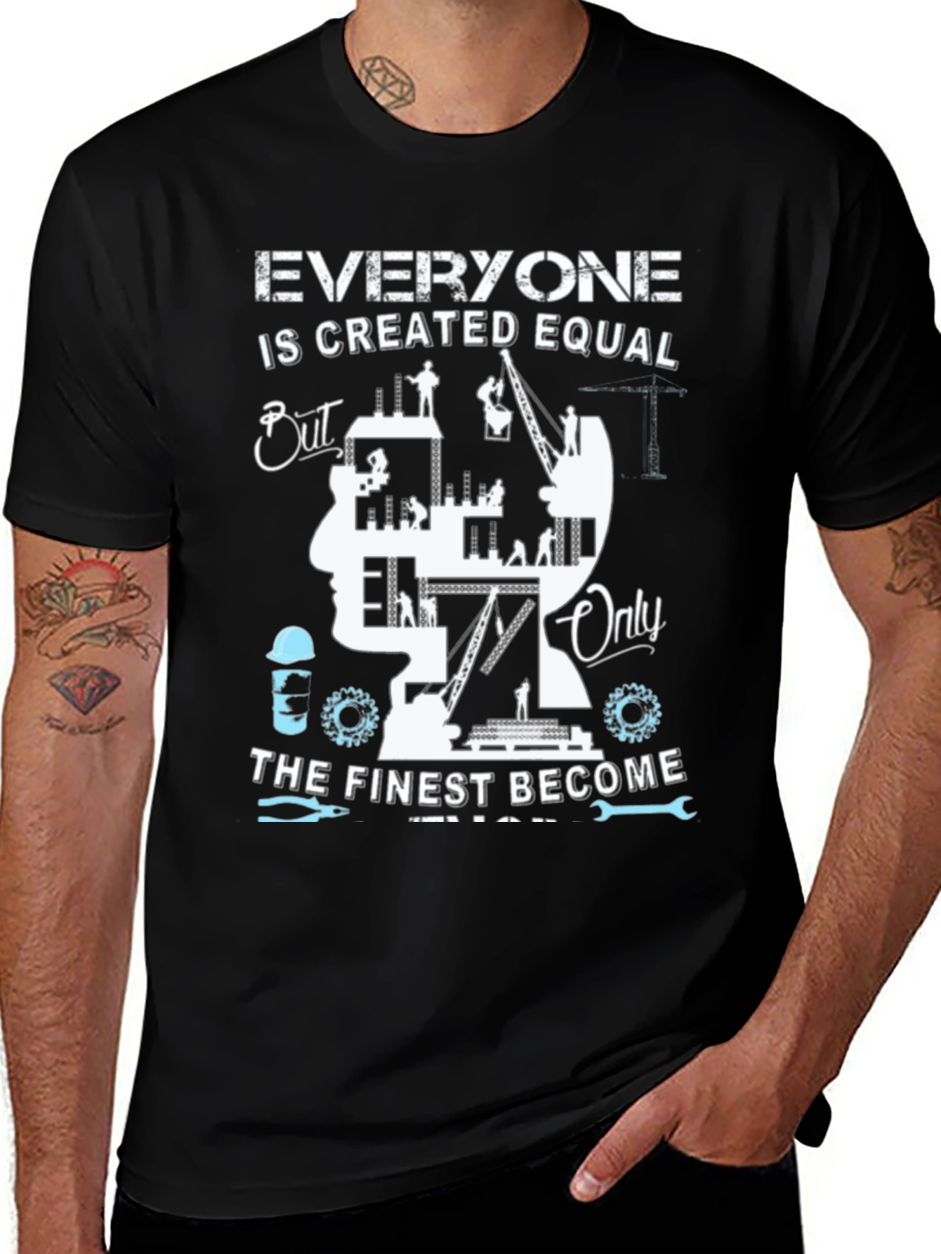 Construction Worker T-Shirt: Finest Become Engineers