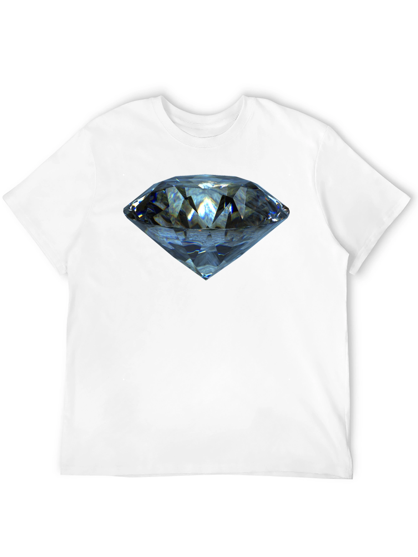 Diamond Graphic T-Shirt - Stylish Crew Neck Tee