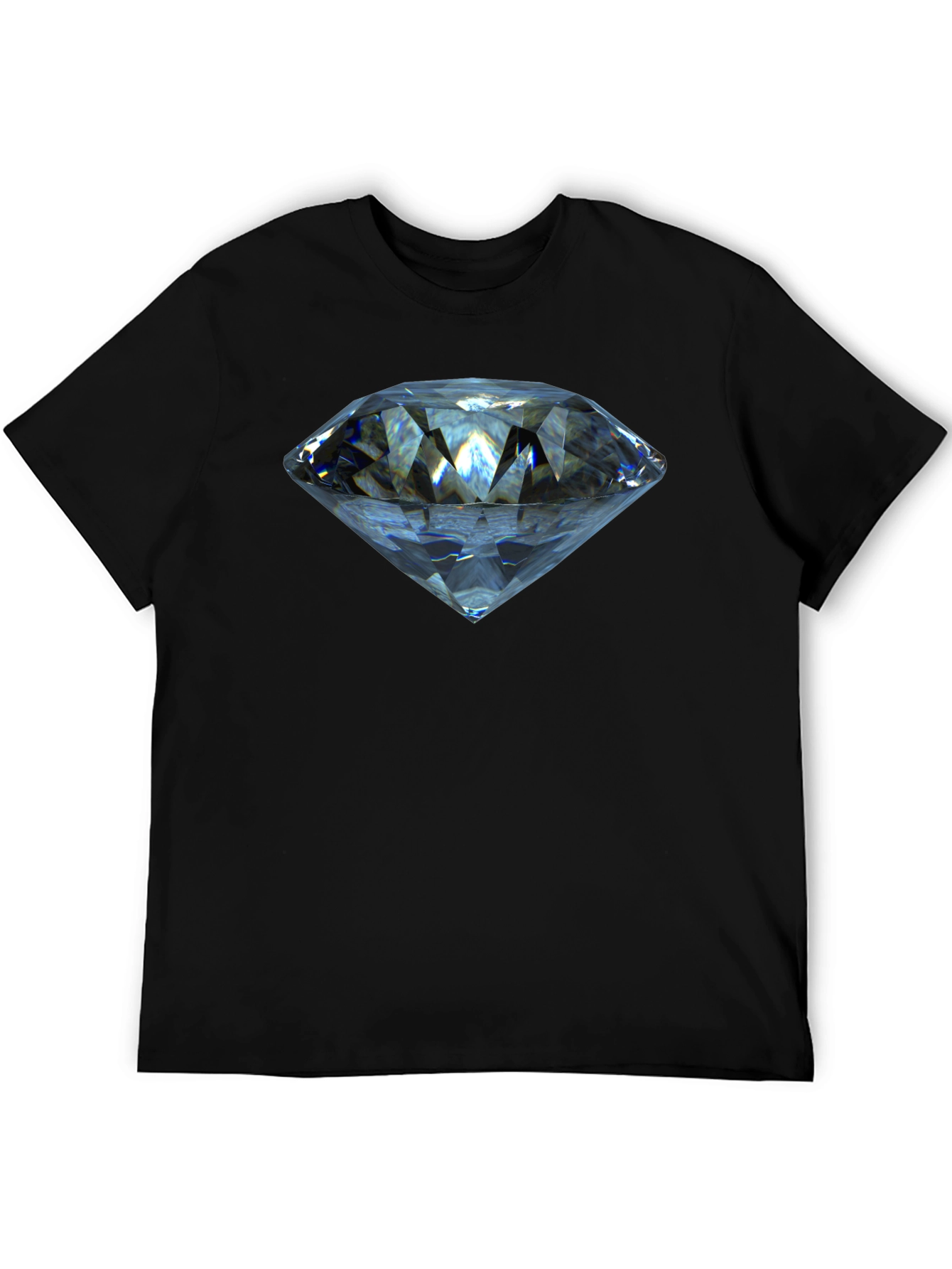 Diamond Graphic T-Shirt - Stylish Crew Neck Tee