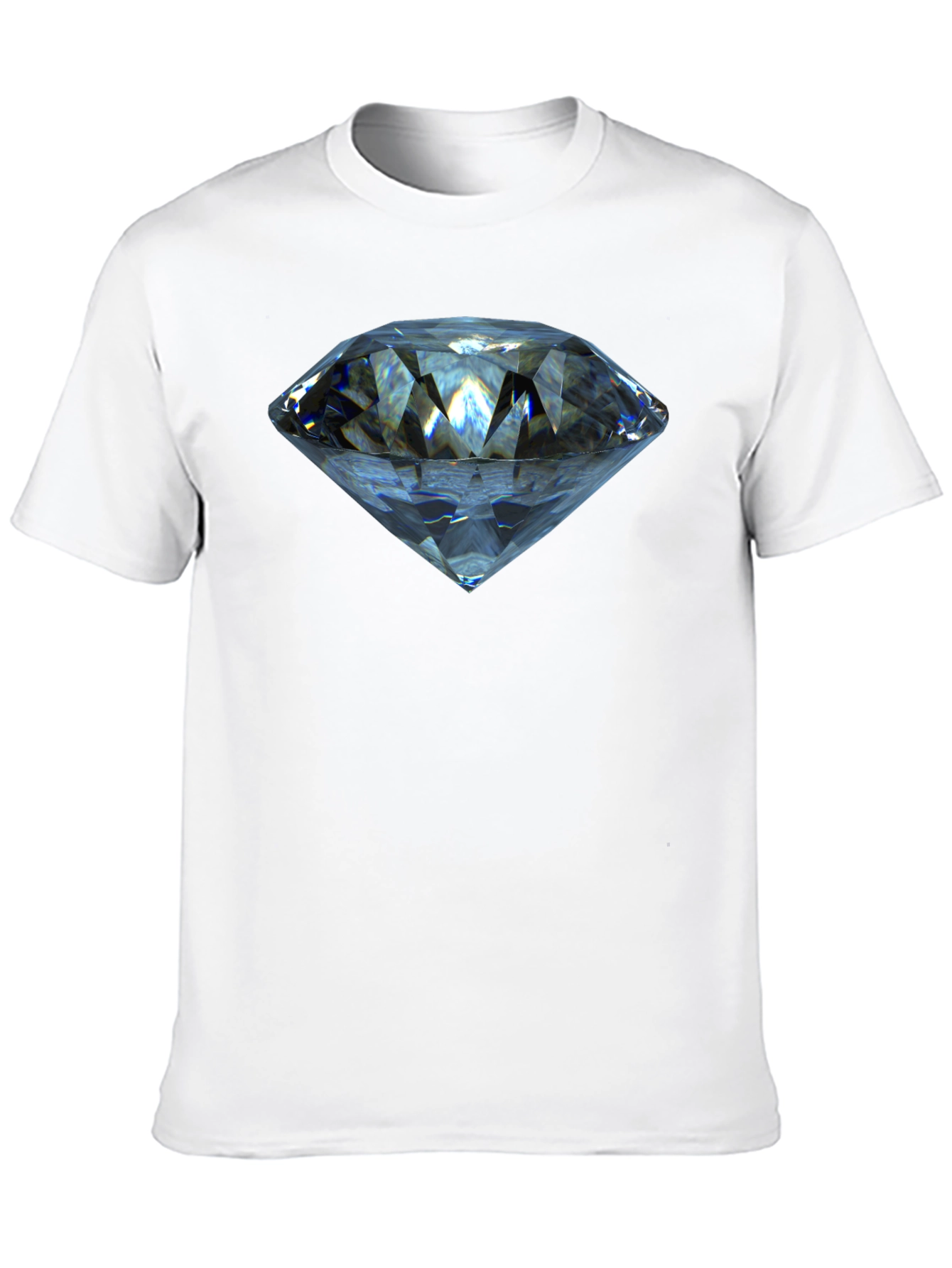Diamond Graphic T-Shirt - Stylish Crew Neck Tee