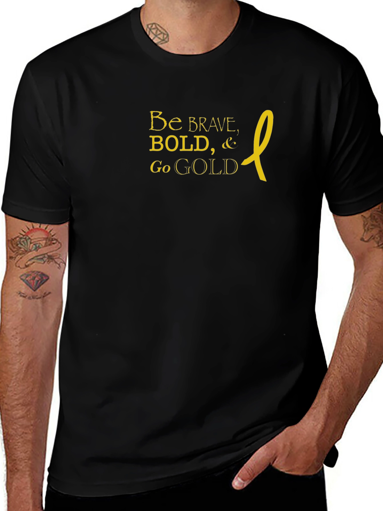 Be Brave Bold Go Gold T-Shirt