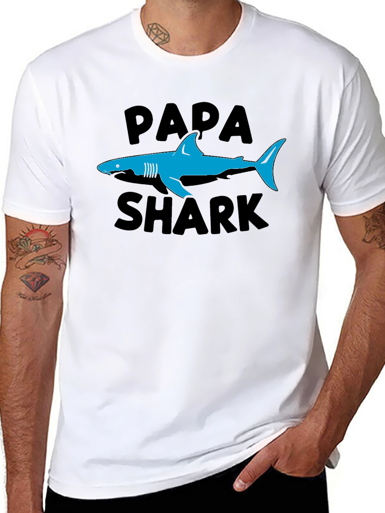 Papa Shark T-Shirt - Family Fun Graphic Tee