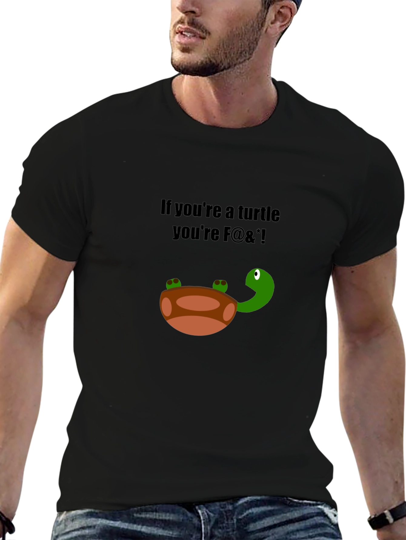 Funny Turtle Graphic T-Shirt - Adult Humor Tee