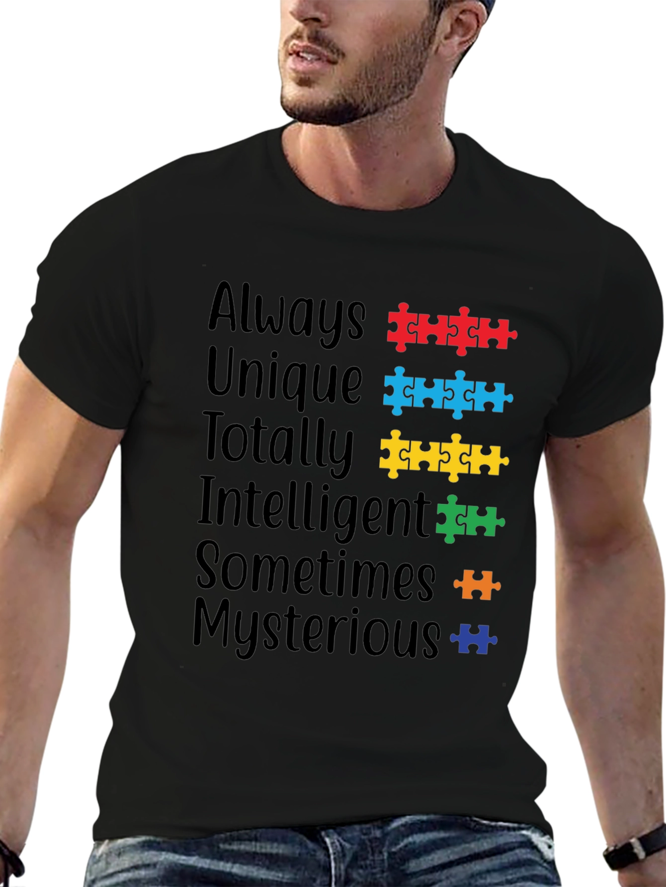 Autism Awareness Puzzle Piece T-Shirt - Always Unique