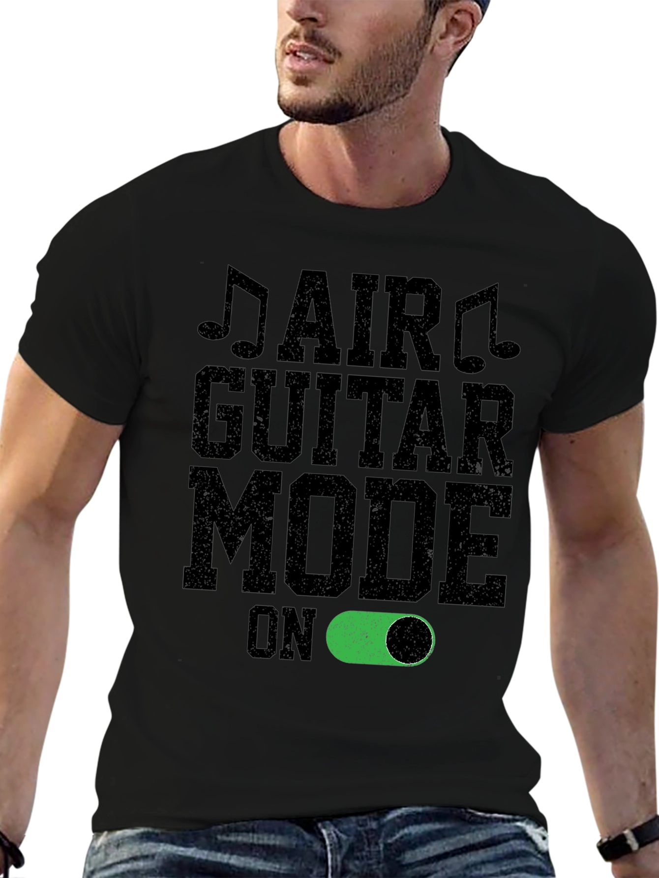Air Guitar Mode On T-Shirt | Music Lover Tee