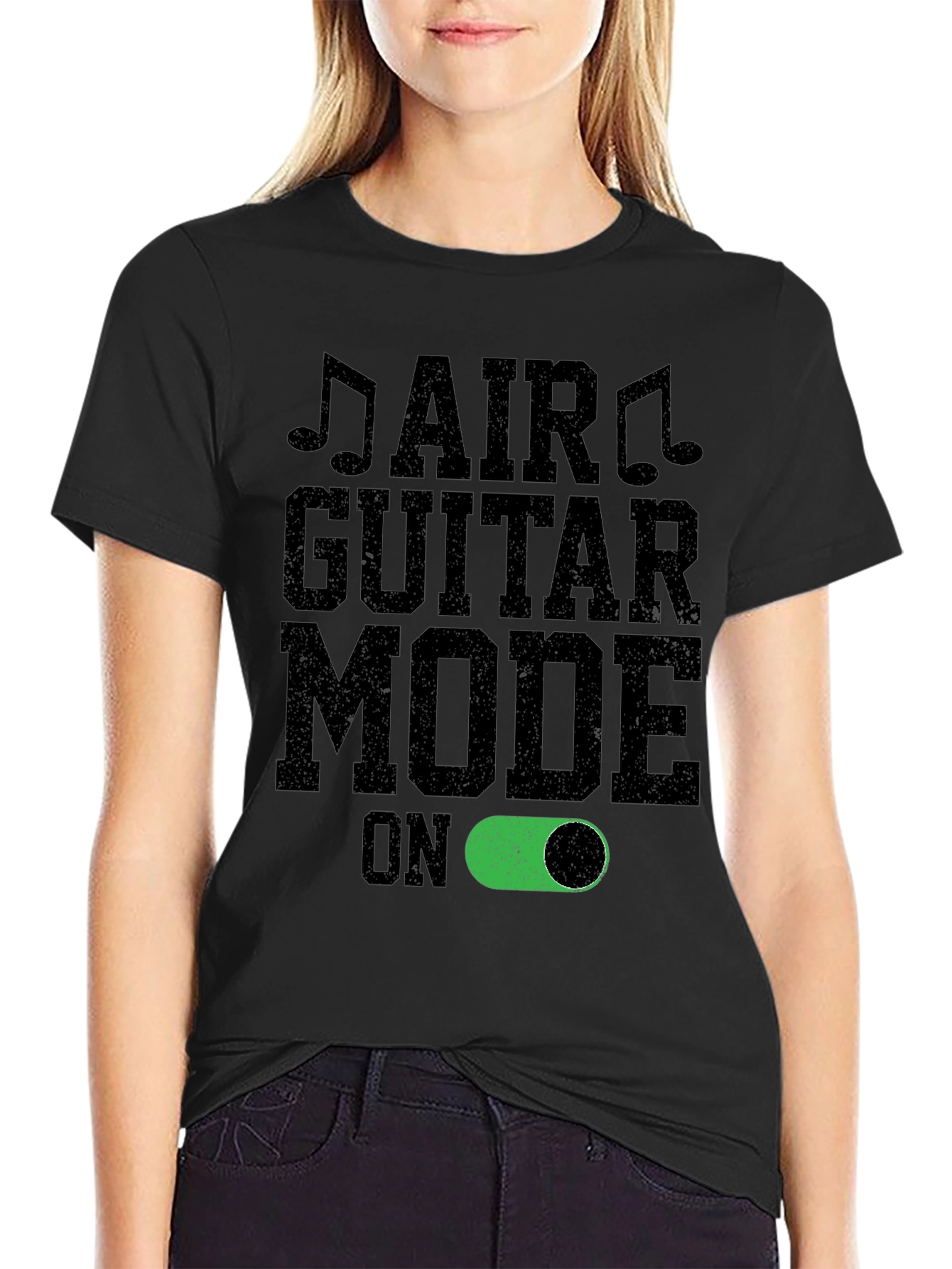 Air Guitar Mode On T-Shirt | Music Lover Tee