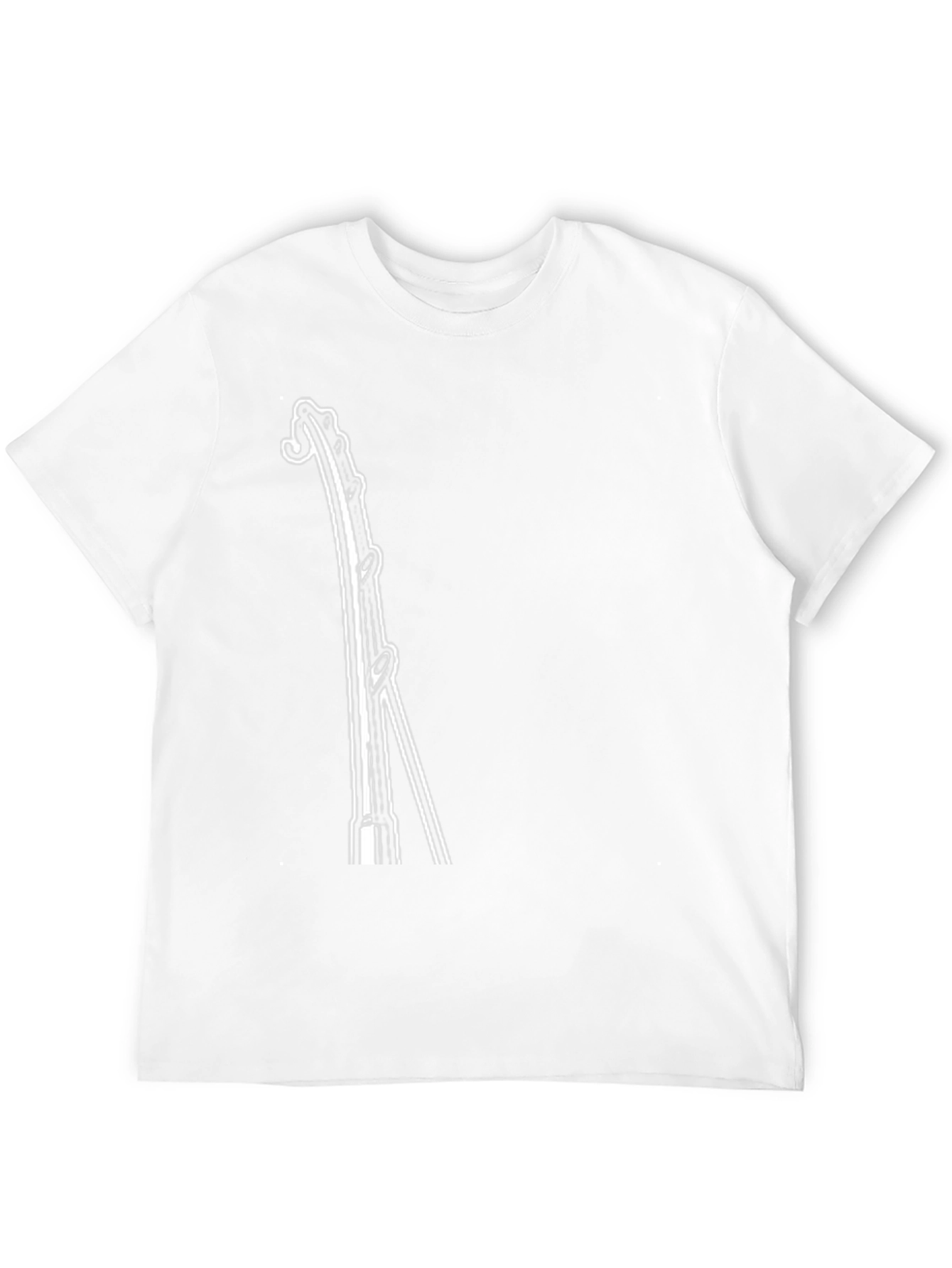 Fishing Rod Graphic Tee - Black Cotton T-Shirt