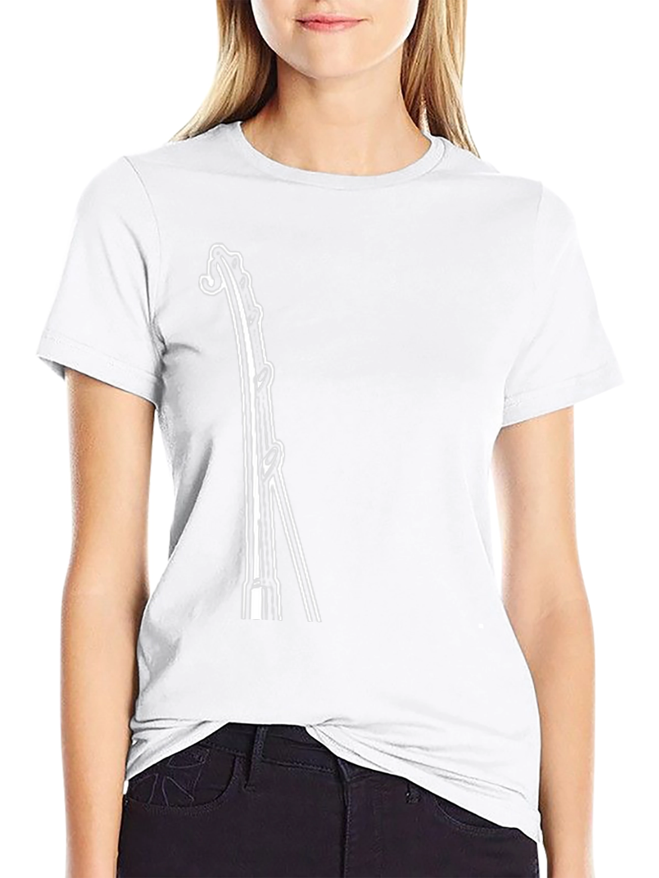Fishing Rod Graphic Tee - Black Cotton T-Shirt