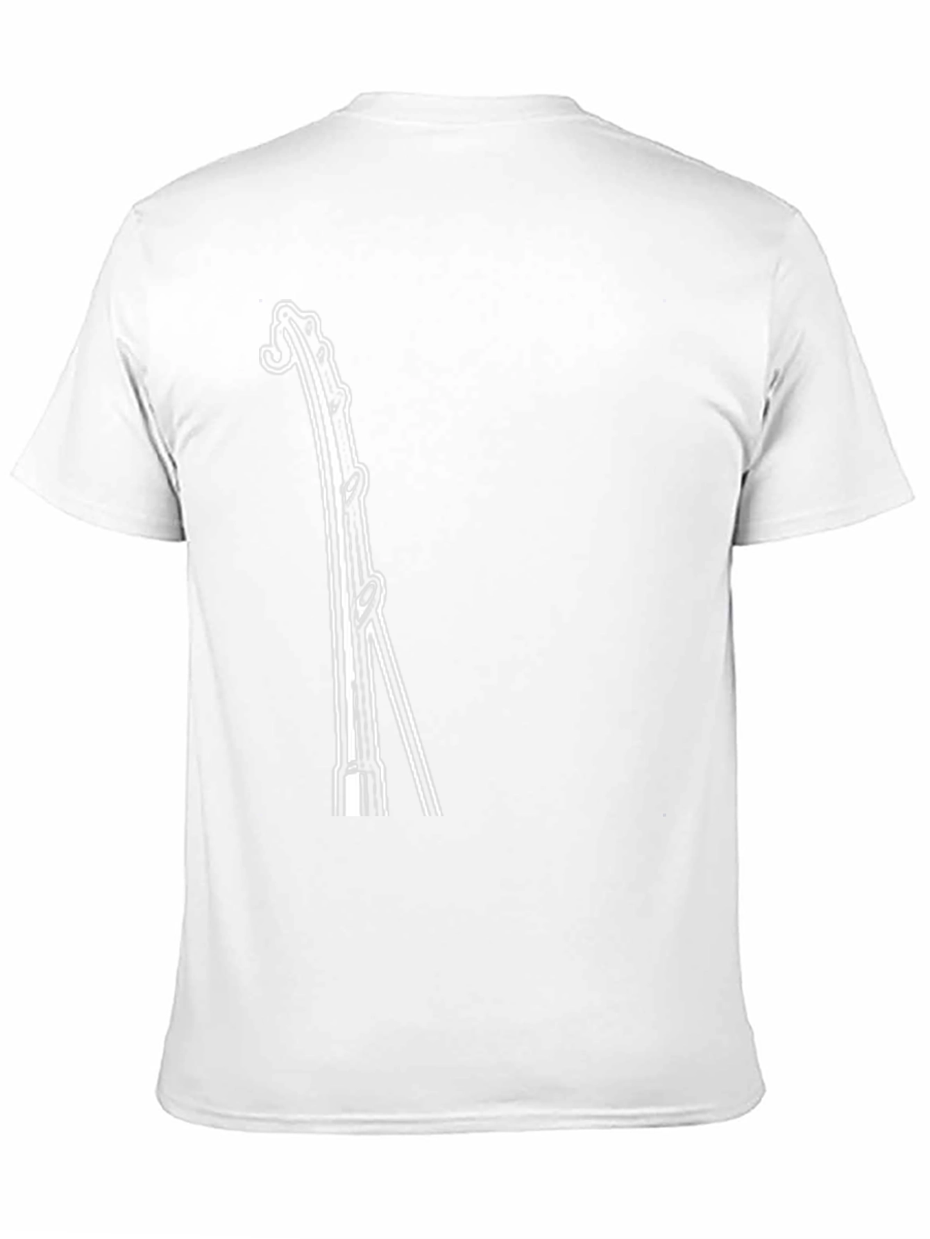 Fishing Rod Graphic Tee - Black Cotton T-Shirt