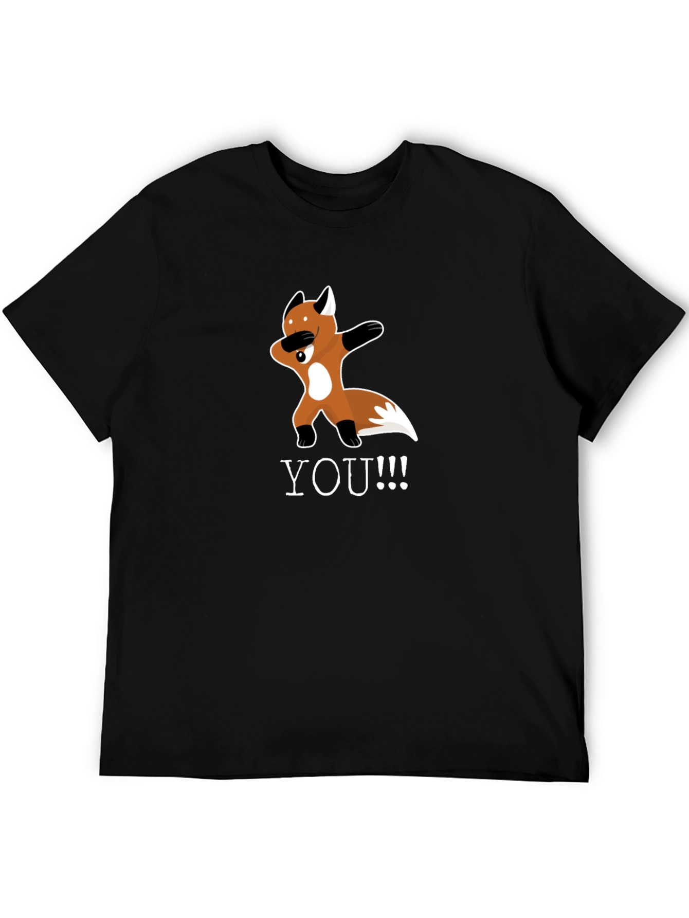Dabbing Fox Graphic Tee - Unisex Black T-Shirt