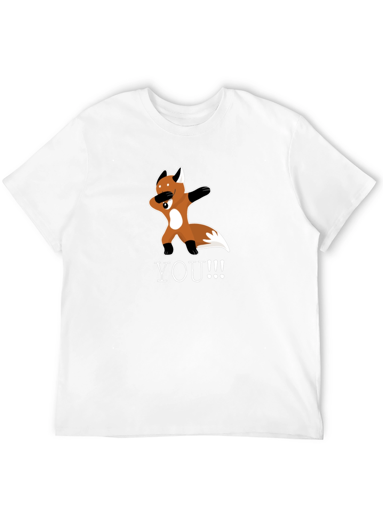 Dabbing Fox Graphic Tee - Unisex Black T-Shirt