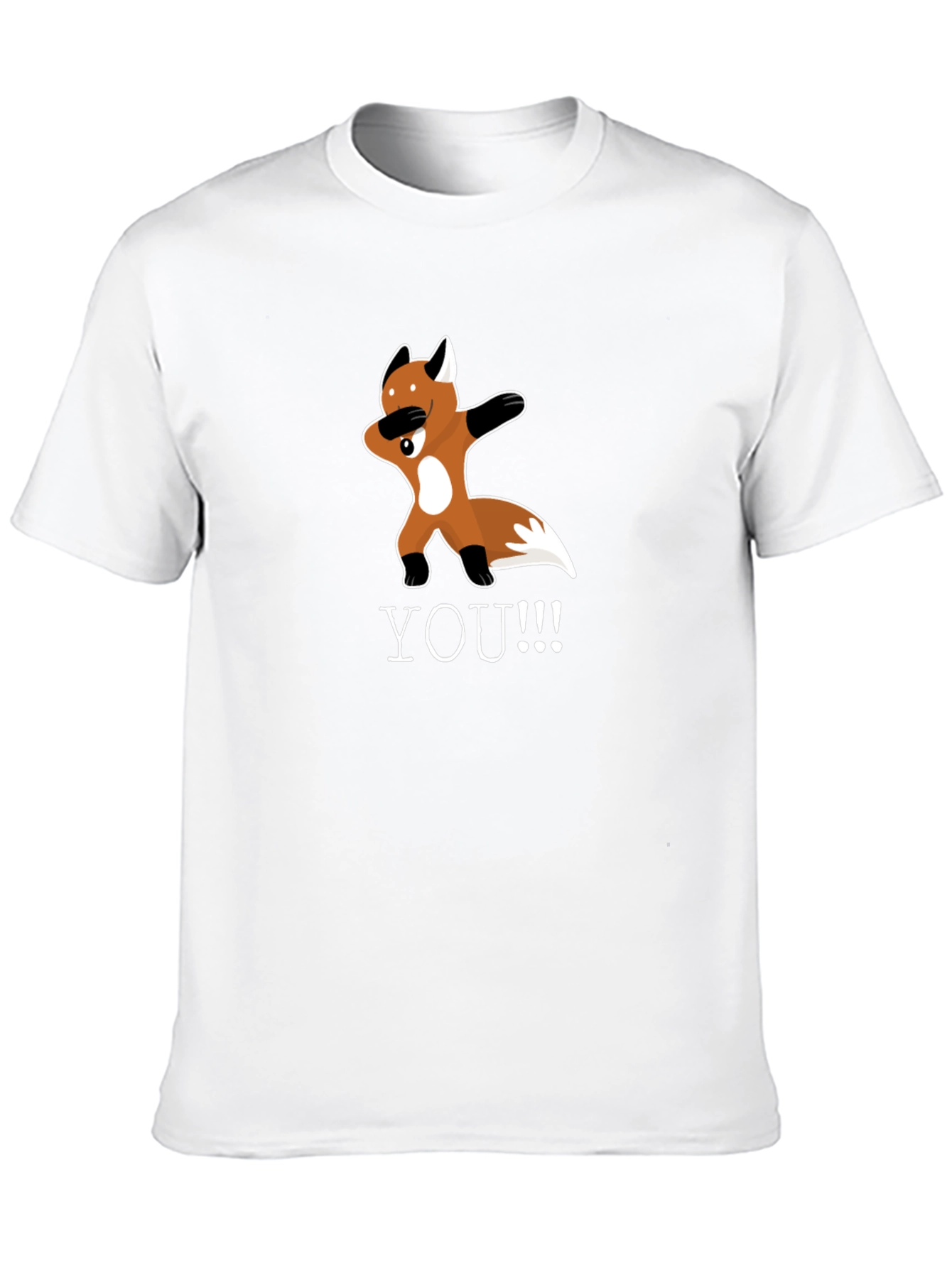 Dabbing Fox Graphic Tee - Unisex Black T-Shirt