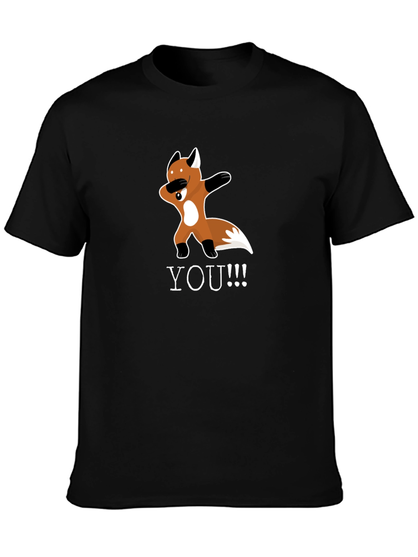 Dabbing Fox Graphic Tee - Unisex Black T-Shirt