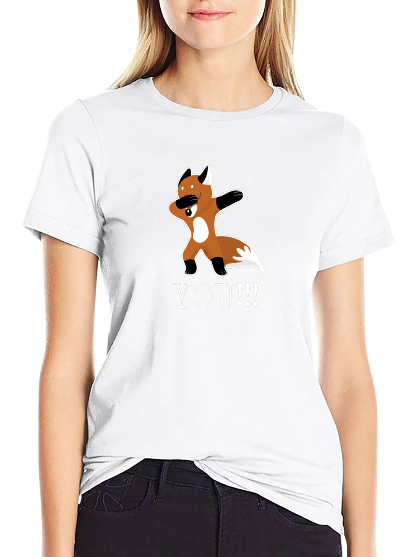 Dabbing Fox Graphic Tee - Unisex Black T-Shirt