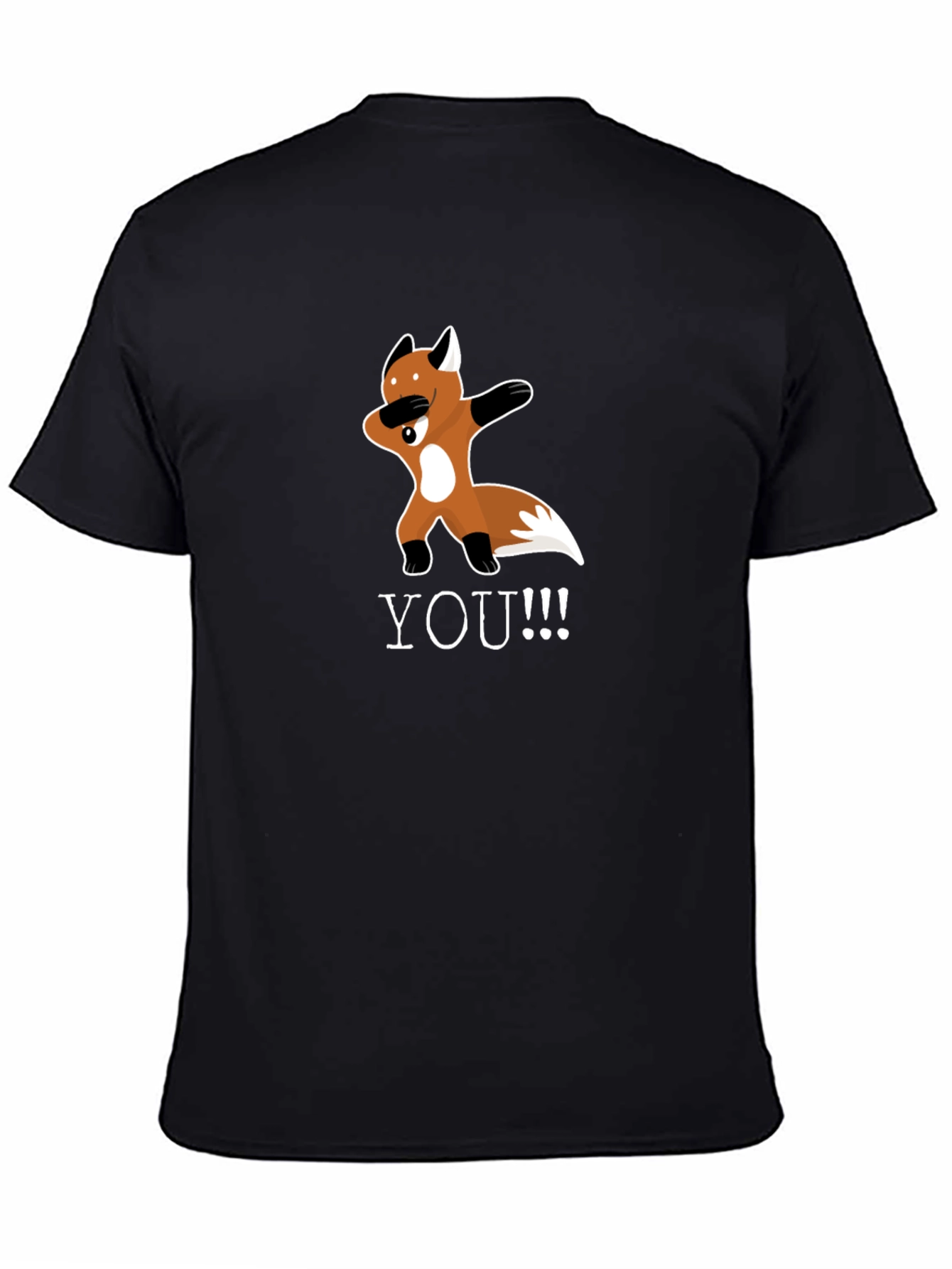Dabbing Fox Graphic Tee - Unisex Black T-Shirt