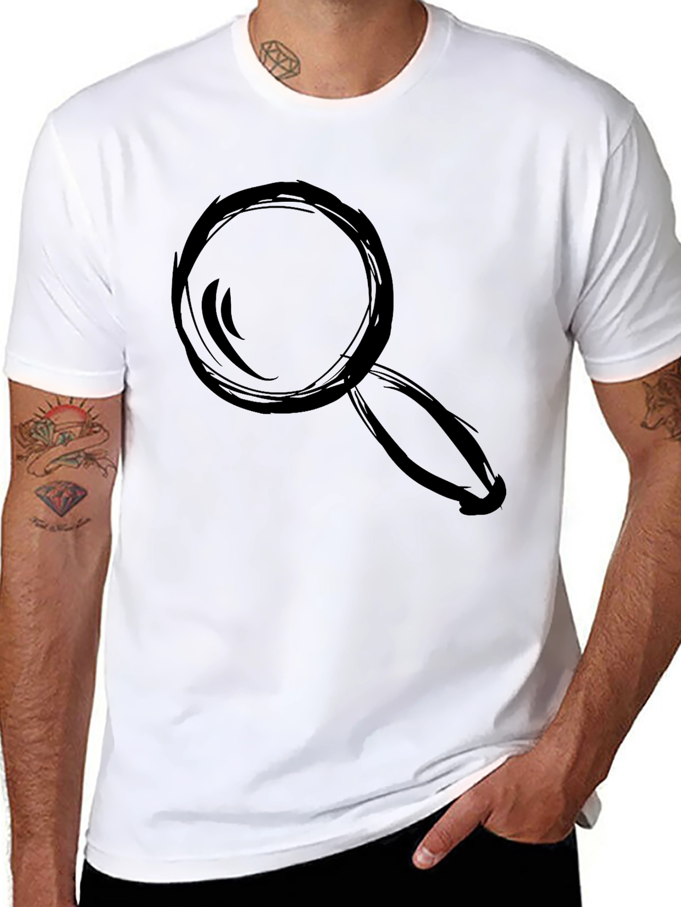 Magnifying Glass Graphic T-Shirt
