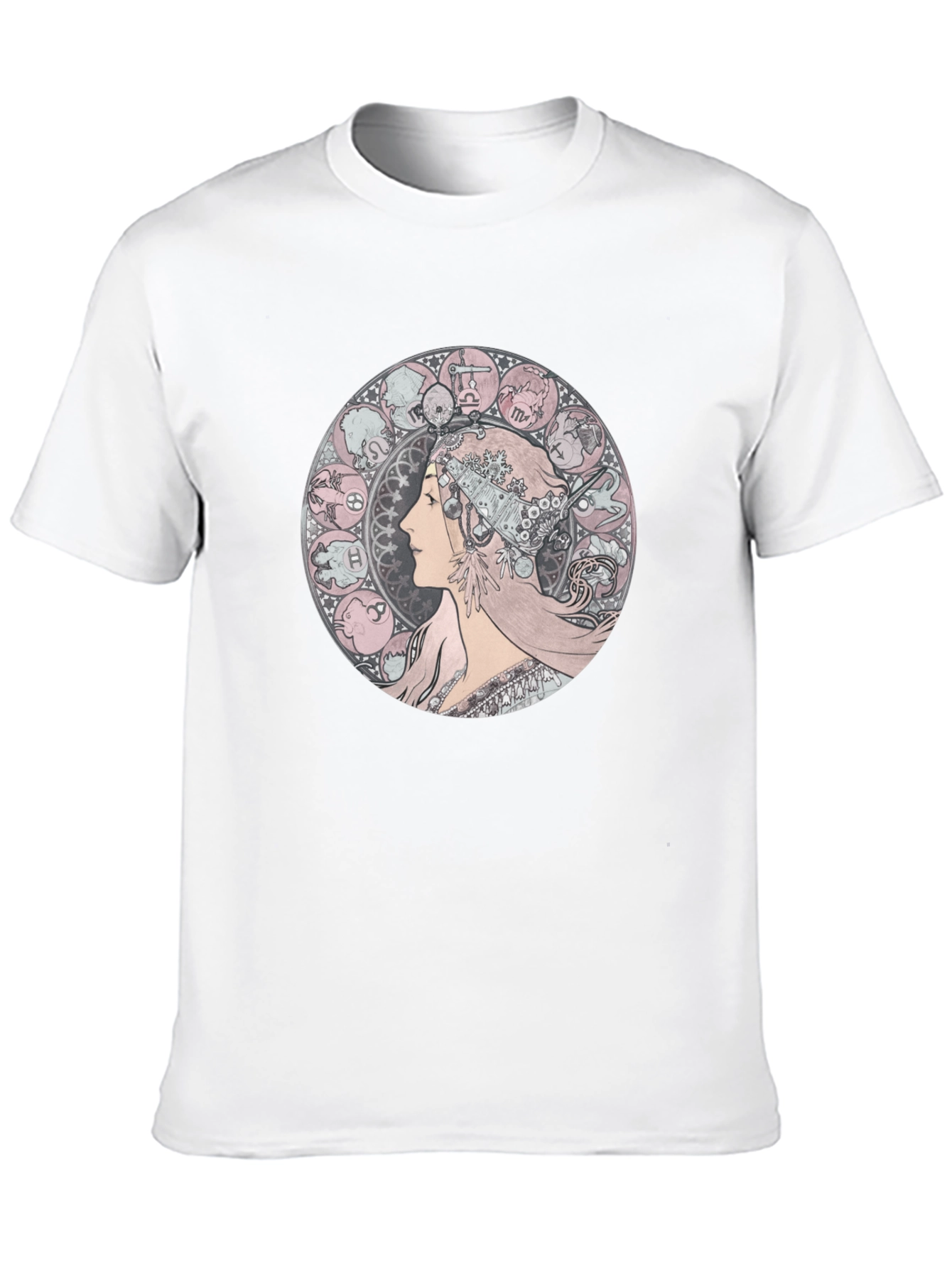 Zodiac Woman Graphic Tee - Black Cotton T-Shirt