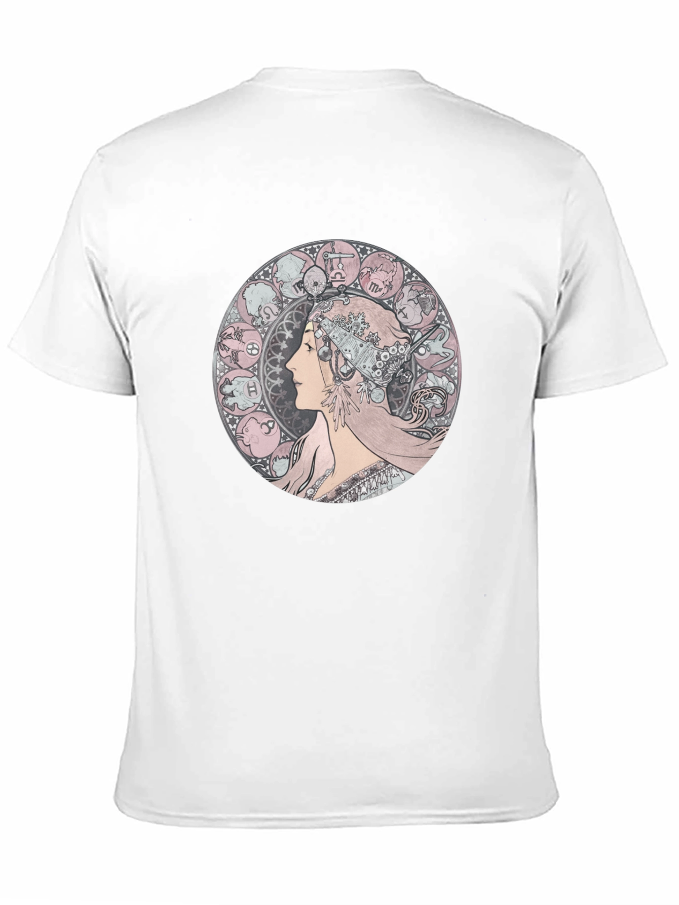 Zodiac Woman Graphic Tee - Black Cotton T-Shirt