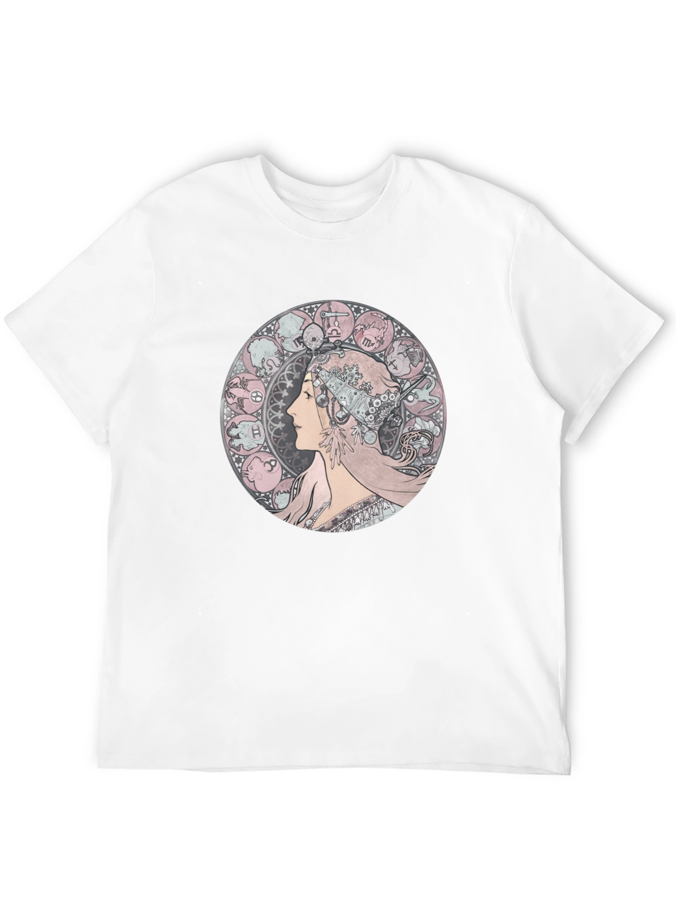 Zodiac Woman Graphic Tee - Black Cotton T-Shirt