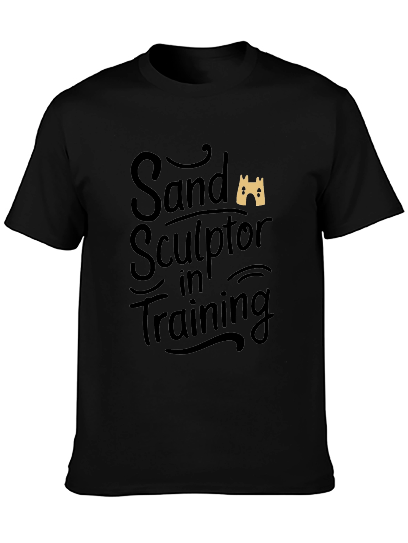Sand Sculptor in Training Black T-Shirt
