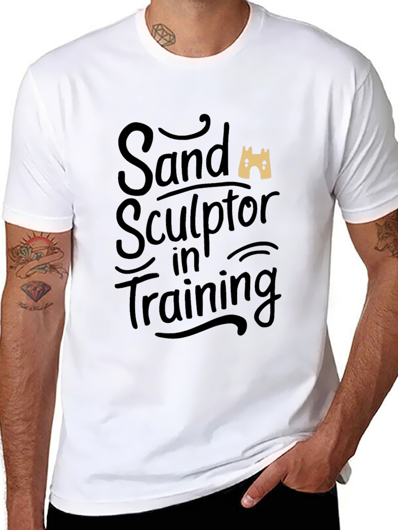 Sand Sculptor in Training Black T-Shirt