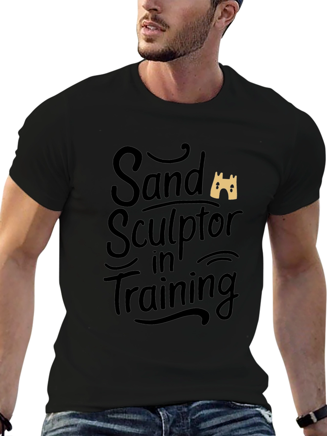 Sand Sculptor in Training Black T-Shirt