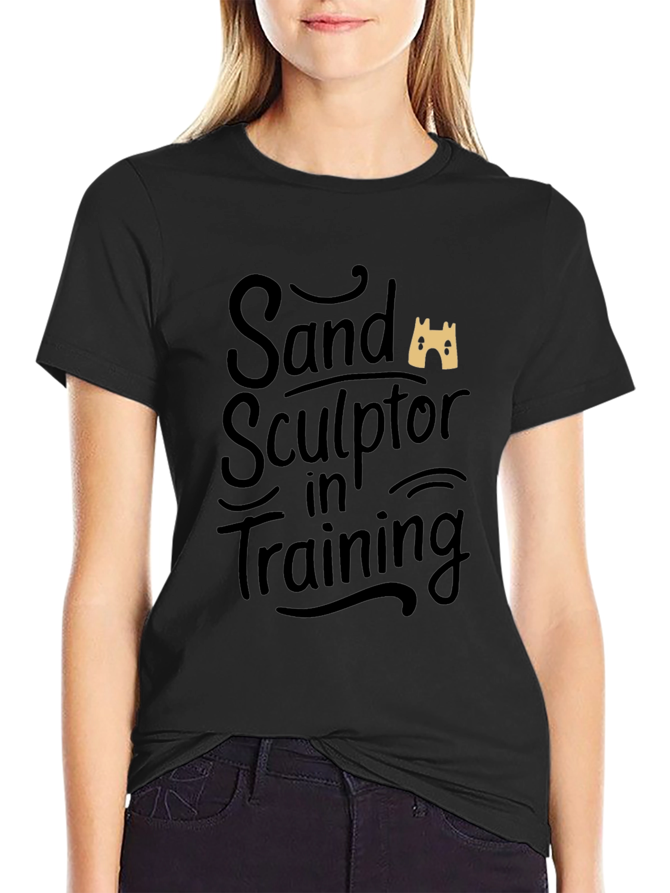 Sand Sculptor in Training Black T-Shirt