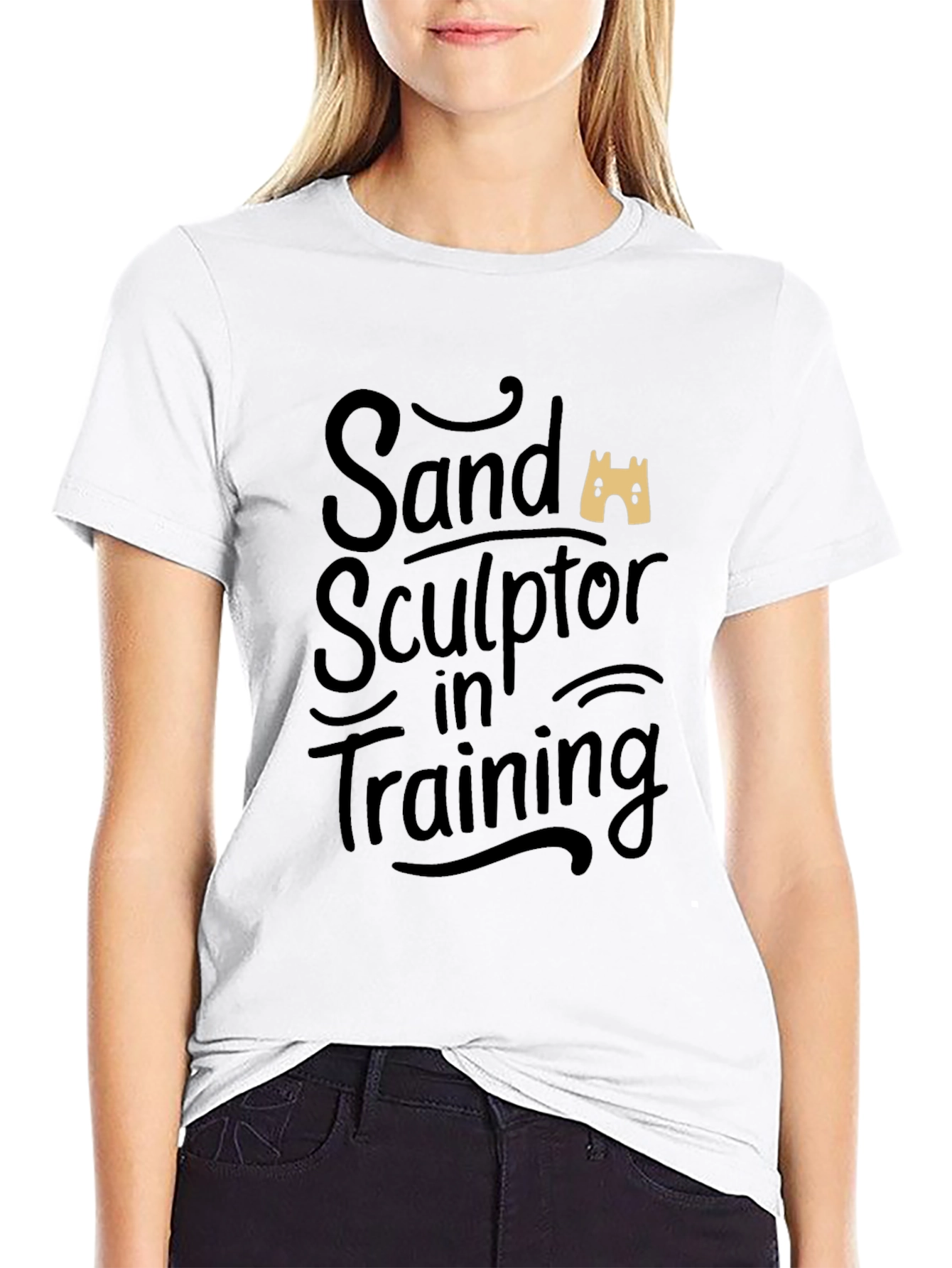 Sand Sculptor in Training Black T-Shirt