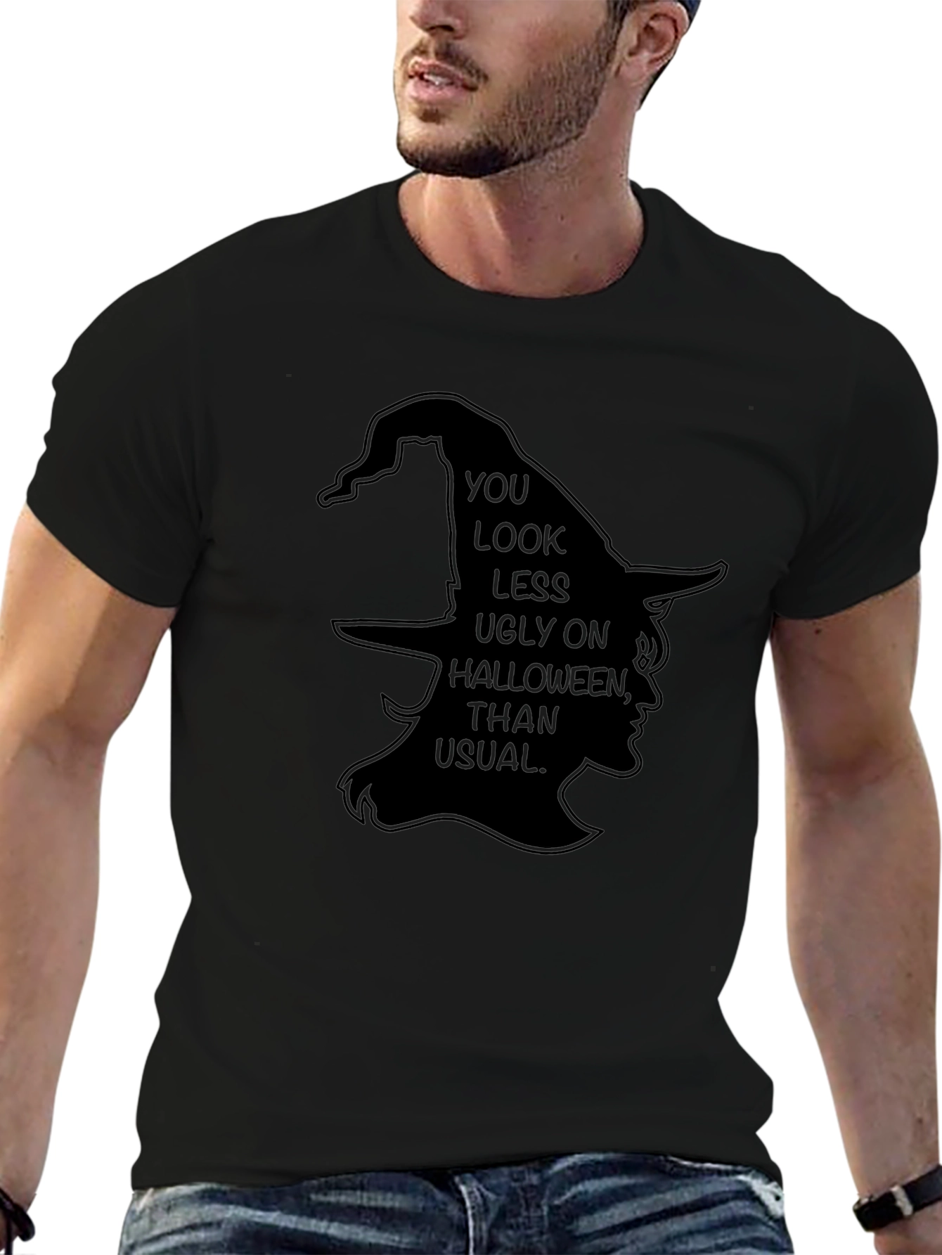 Halloween Witch Graphic T-Shirt