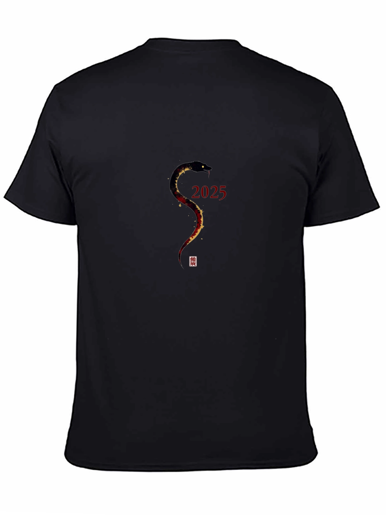 Year of the Snake 2025 Black T-Shirt