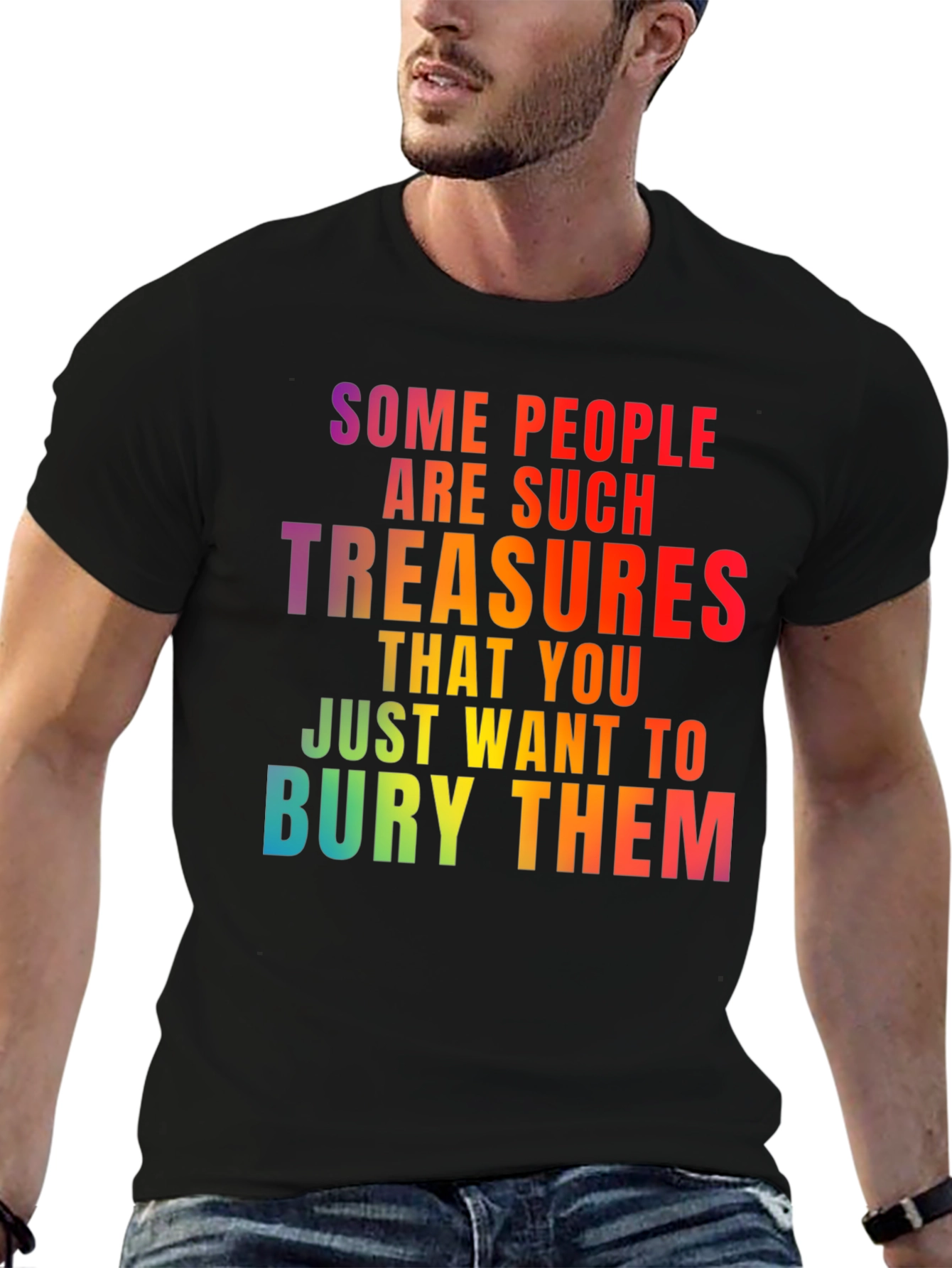 Funny Sarcastic Rainbow Graphic T-Shirt