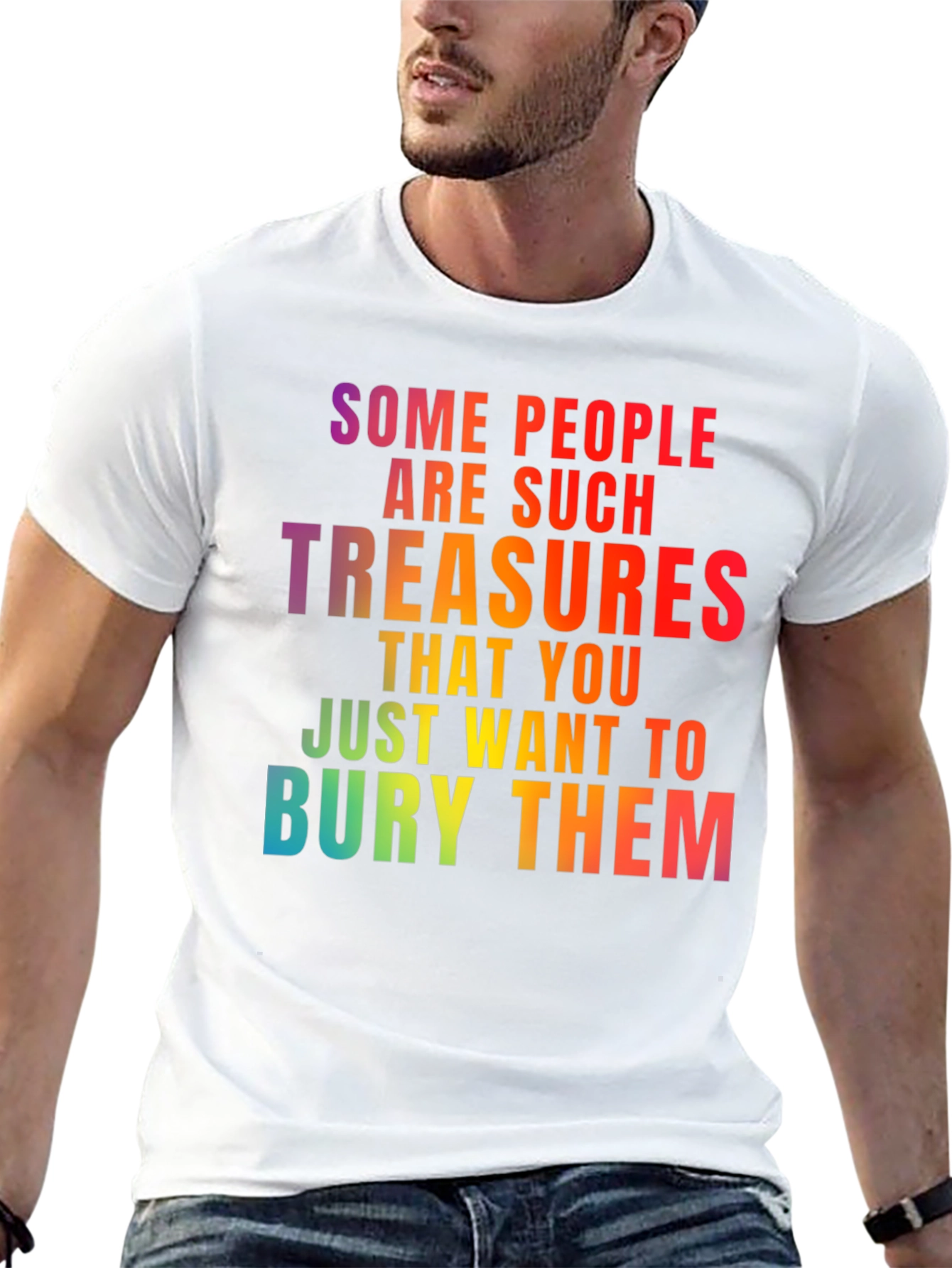 Funny Sarcastic Rainbow Graphic T-Shirt
