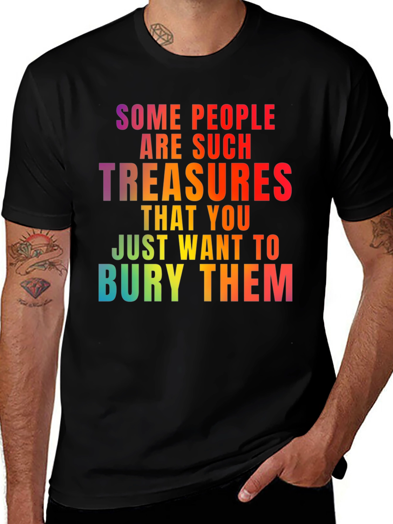 Funny Sarcastic Rainbow Graphic T-Shirt