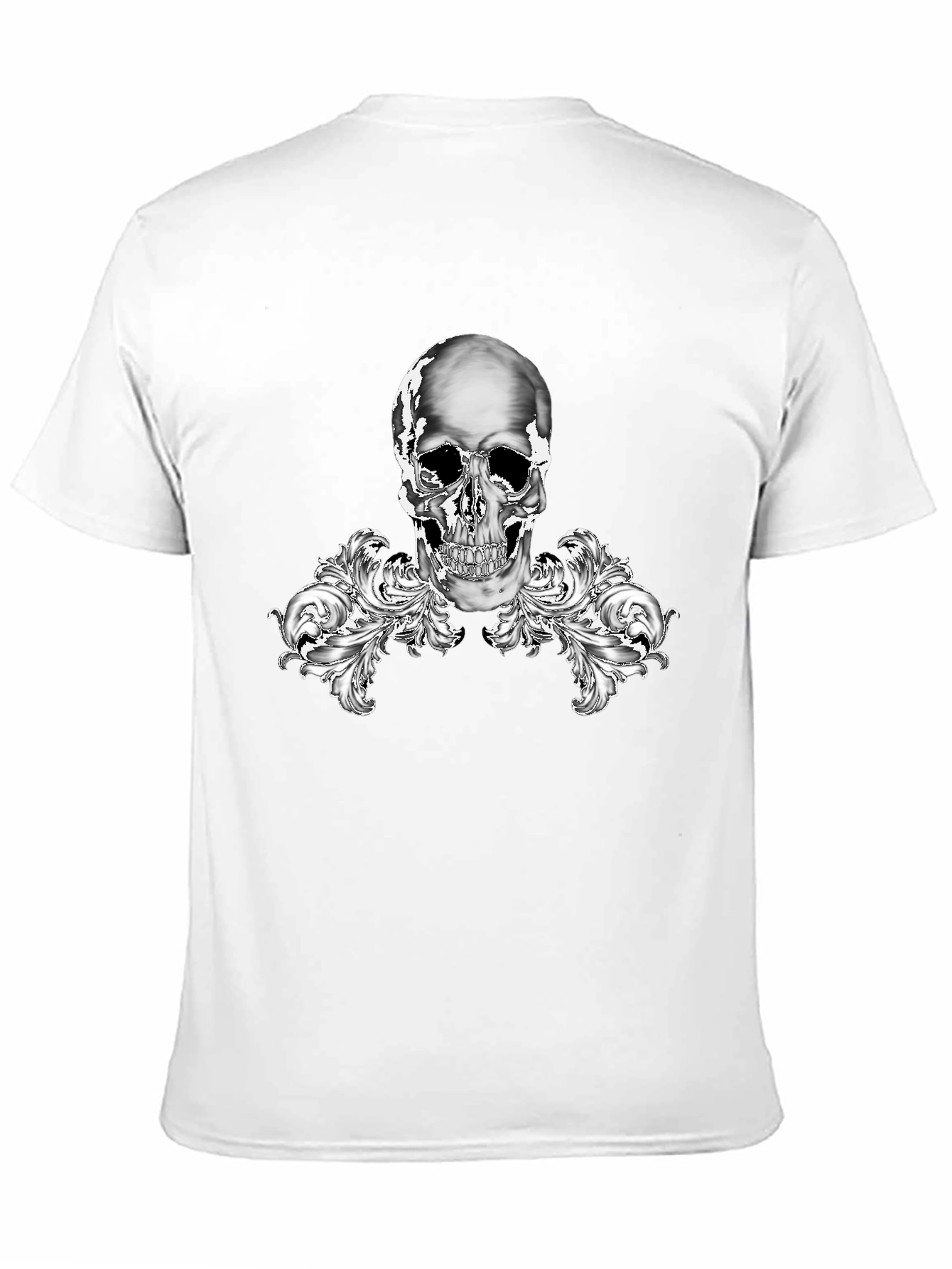 Skull & Flourish Graphic Tee - Stylish Black T-Shirt