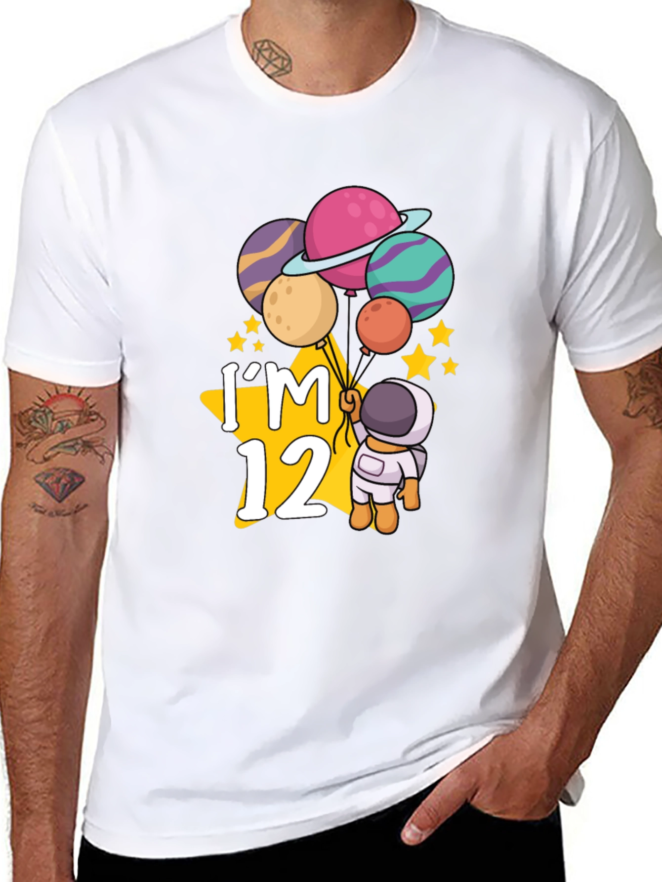 Im 12 Astronaut Planets Birthday T-Shirt