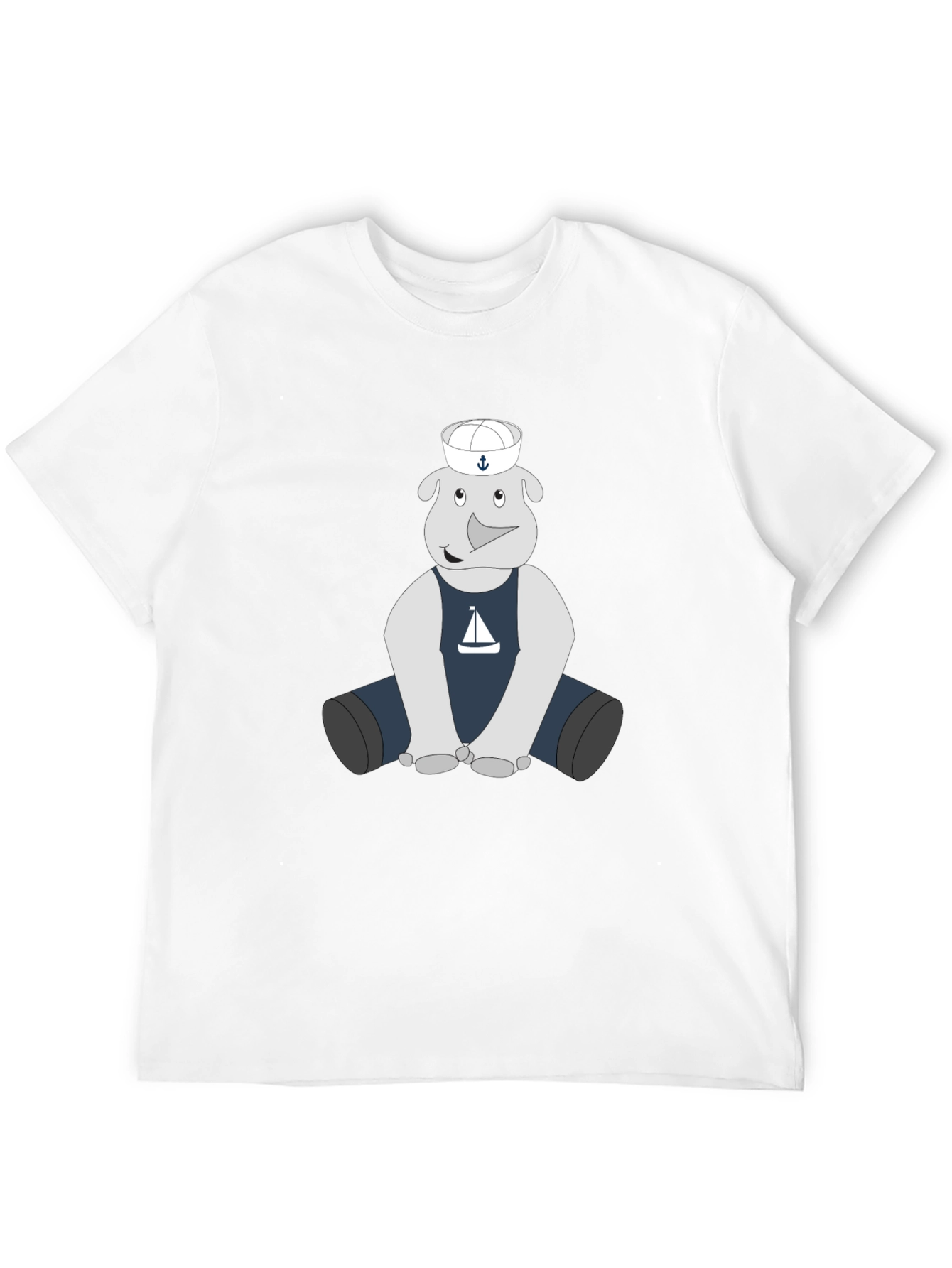Nautical Rhino Graphic Tee - Black
