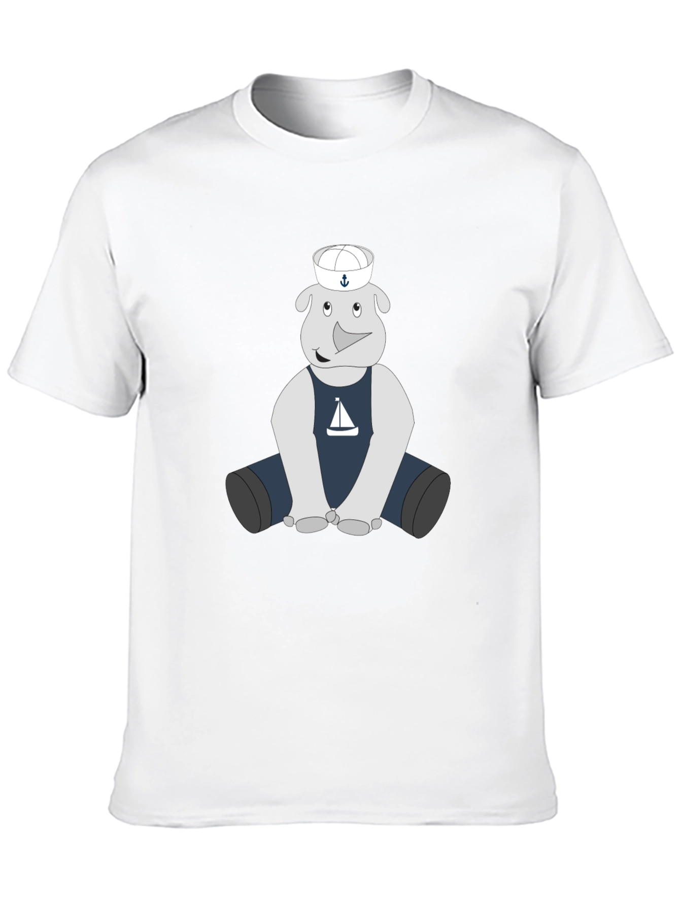 Nautical Rhino Graphic Tee - Black