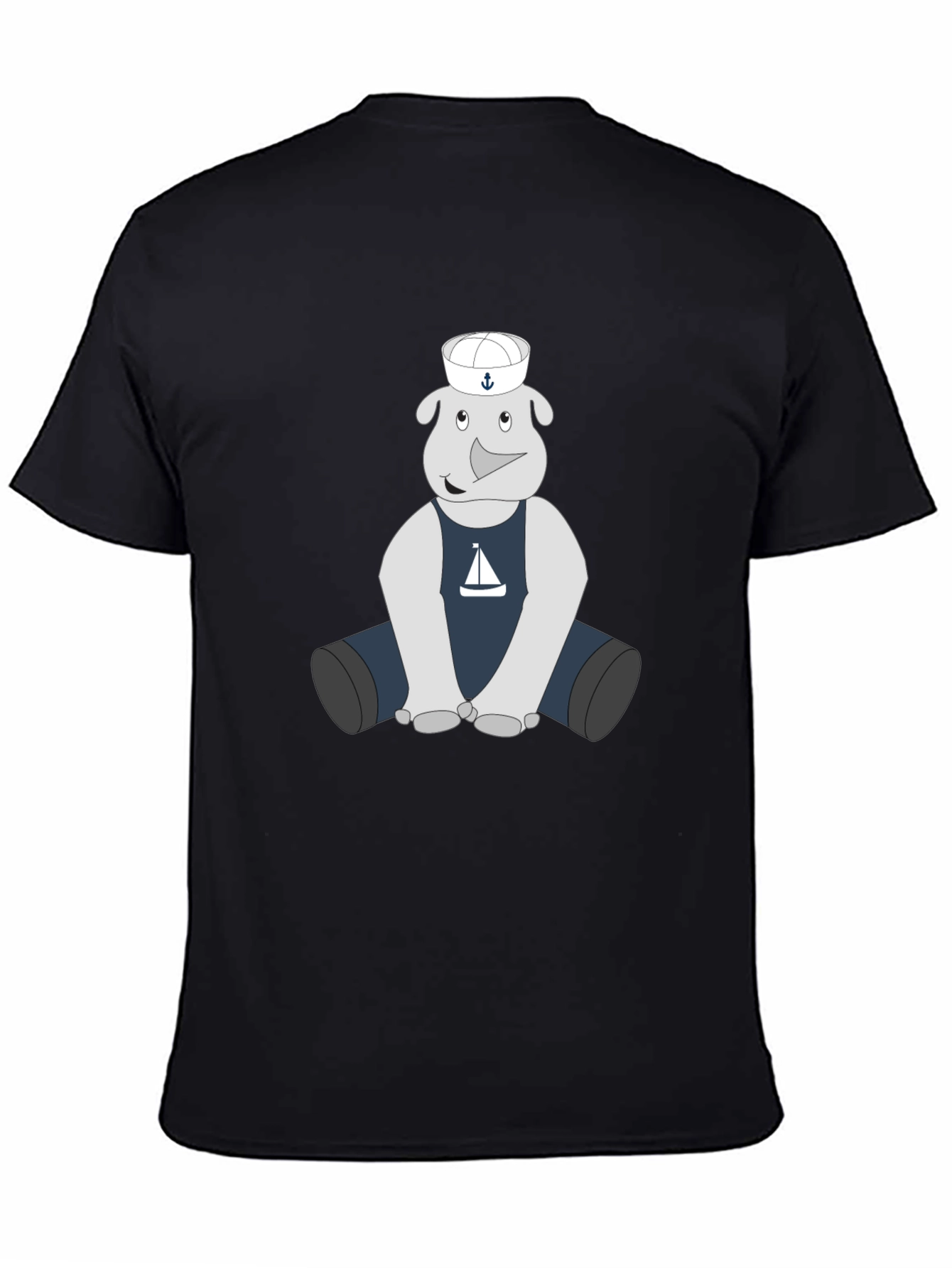 Nautical Rhino Graphic Tee - Black